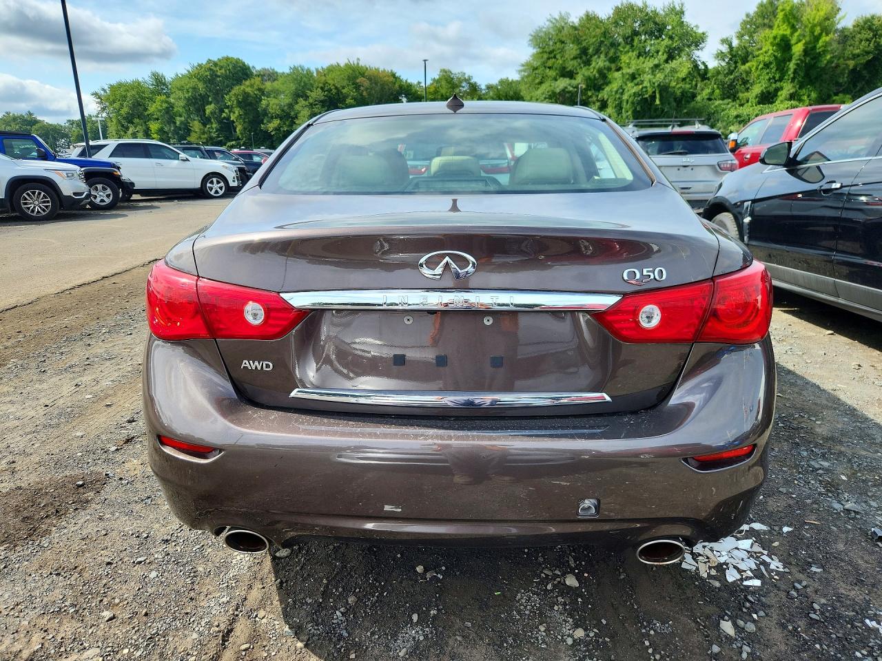2014 Infiniti Q50 Premium Brown vin: JN1BV7AR4EM704026