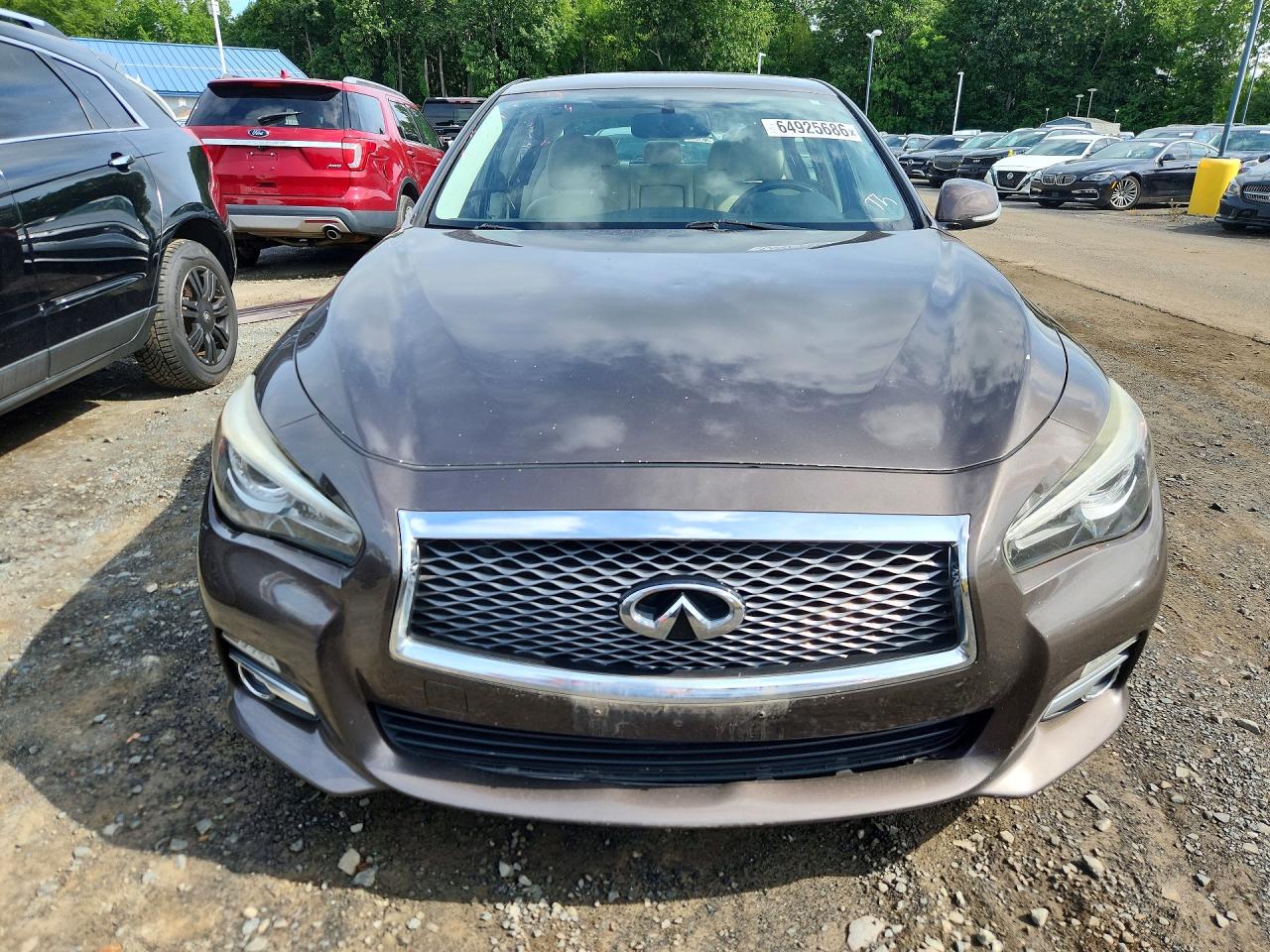 2014 Infiniti Q50 Premium Brown vin: JN1BV7AR4EM704026