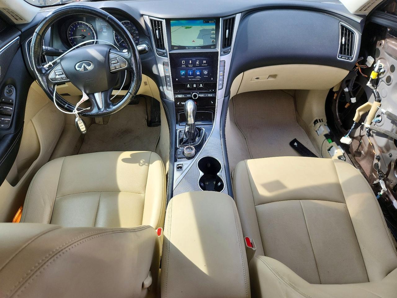 2014 Infiniti Q50 Premium Brown vin: JN1BV7AR4EM704026