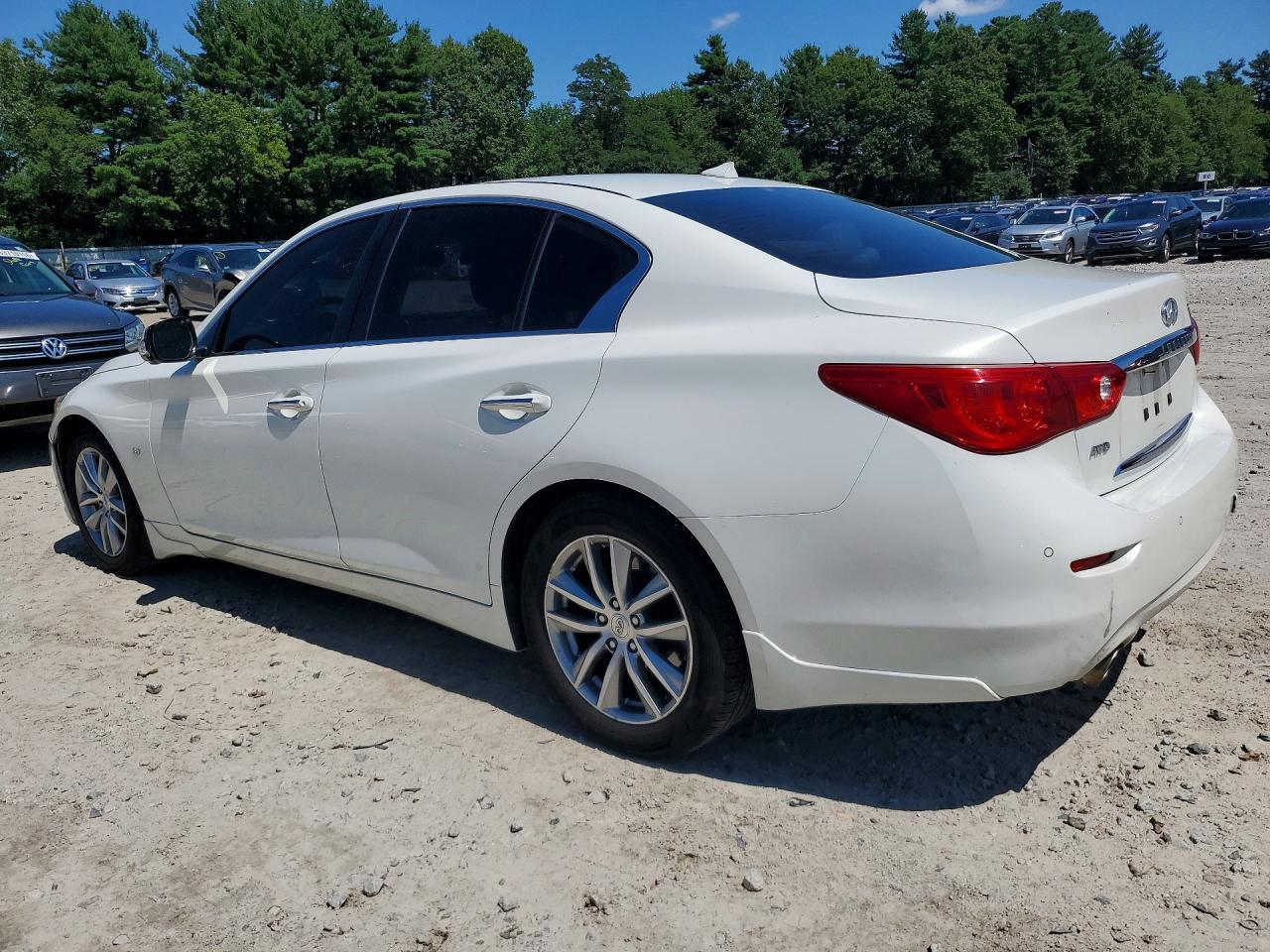 2014 Infiniti Q50 Premium White vin: JN1BV7AR4EM704527