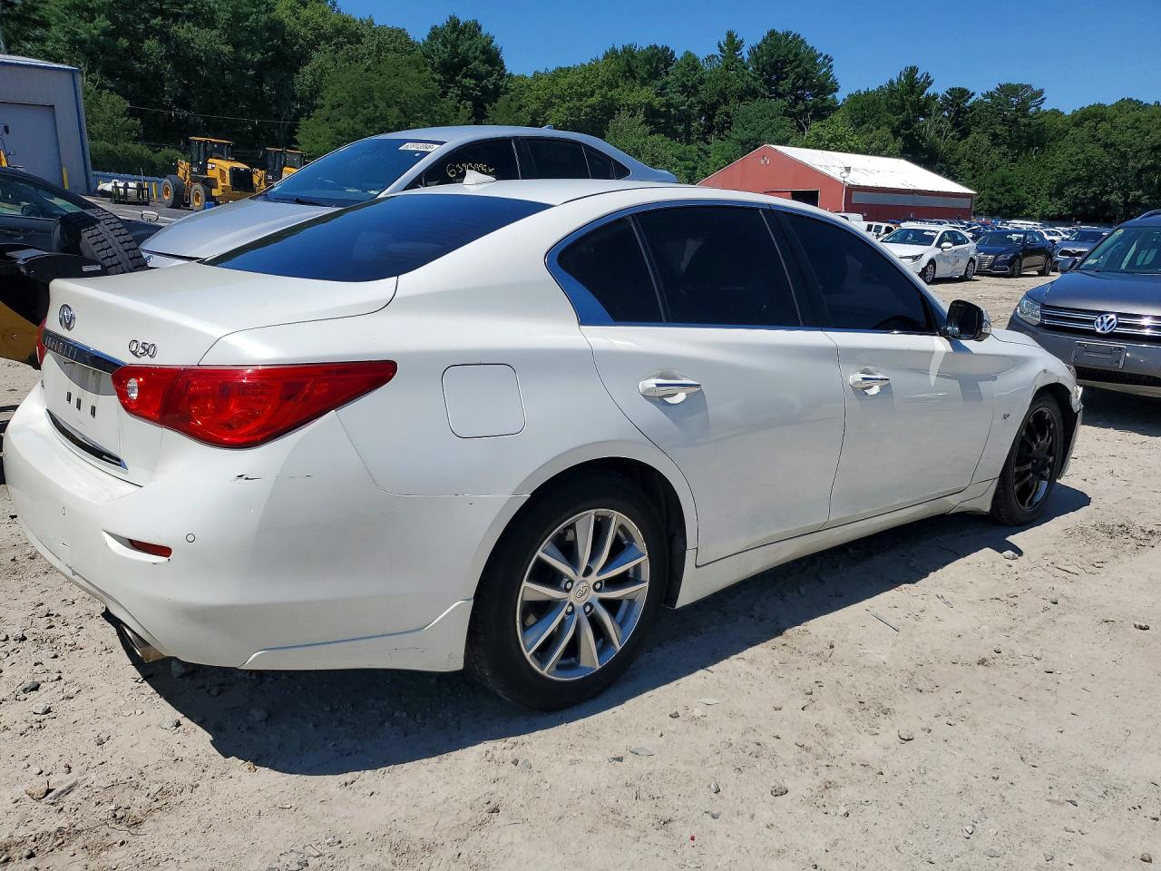 2014 Infiniti Q50 Premium White vin: JN1BV7AR4EM704527