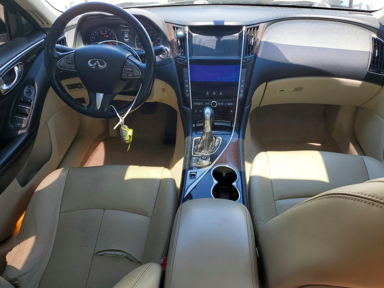 2014 Infiniti Q50 Premium White vin: JN1BV7AR4EM704527