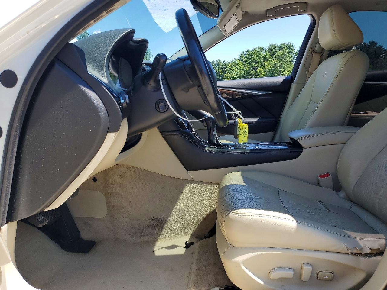 2014 Infiniti Q50 Premium White vin: JN1BV7AR4EM704527