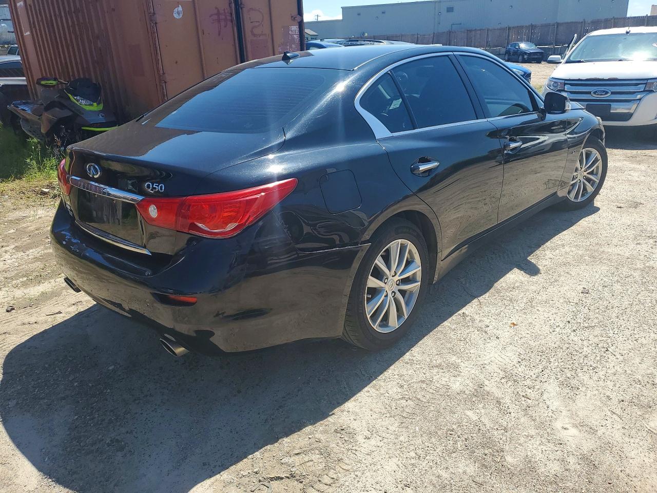 2015 Infiniti Q50 Base Black vin: JN1BV7AR4FM390394