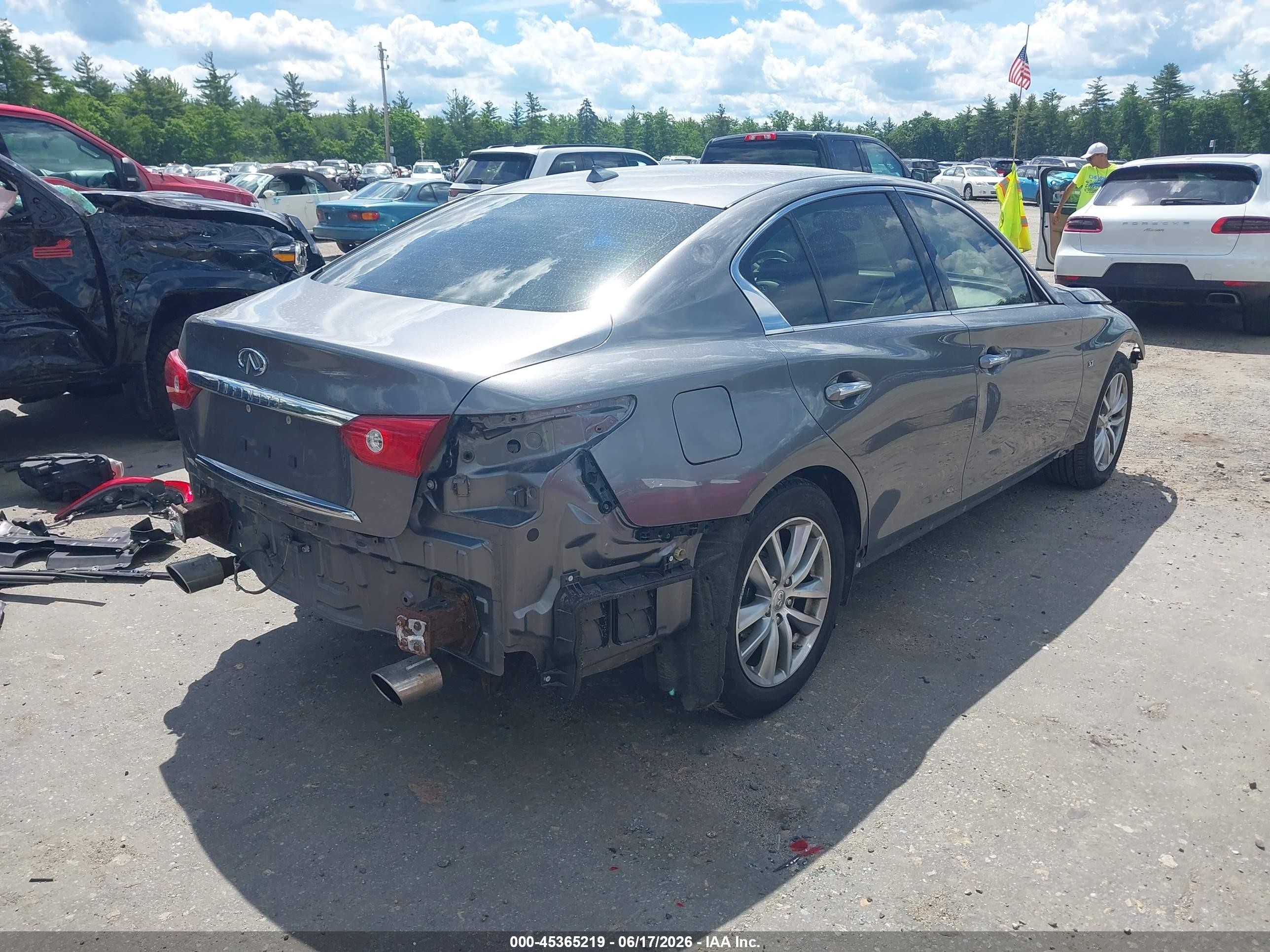 2015 Infiniti Q50 Premium Gray vin: JN1BV7AR4FM398530