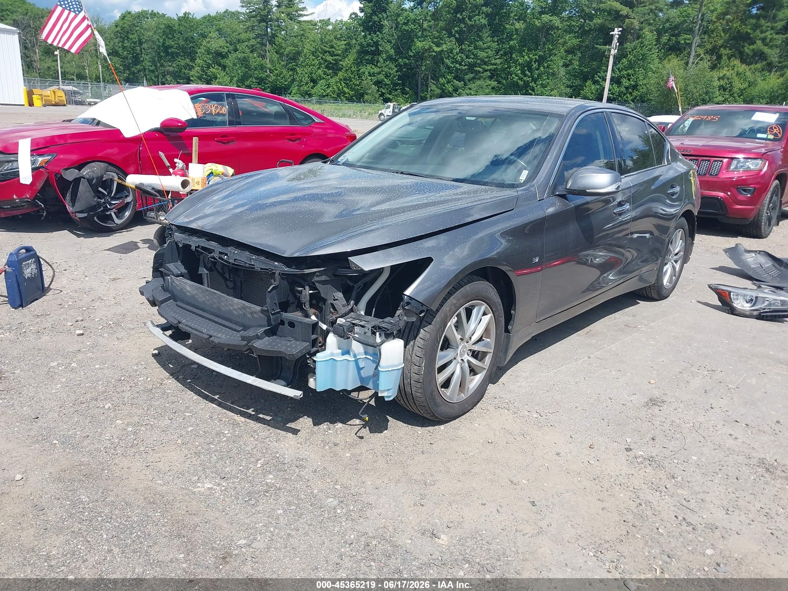 2015 Infiniti Q50 Premium Gray vin: JN1BV7AR4FM398530