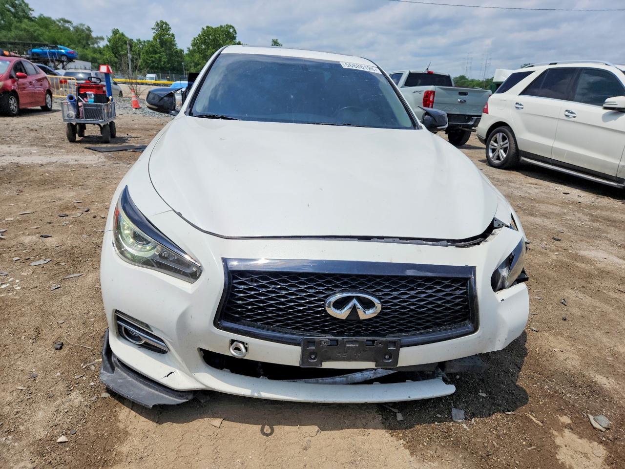 2015 Infiniti Q50 Premium White vin: JN1BV7AR4FM400499