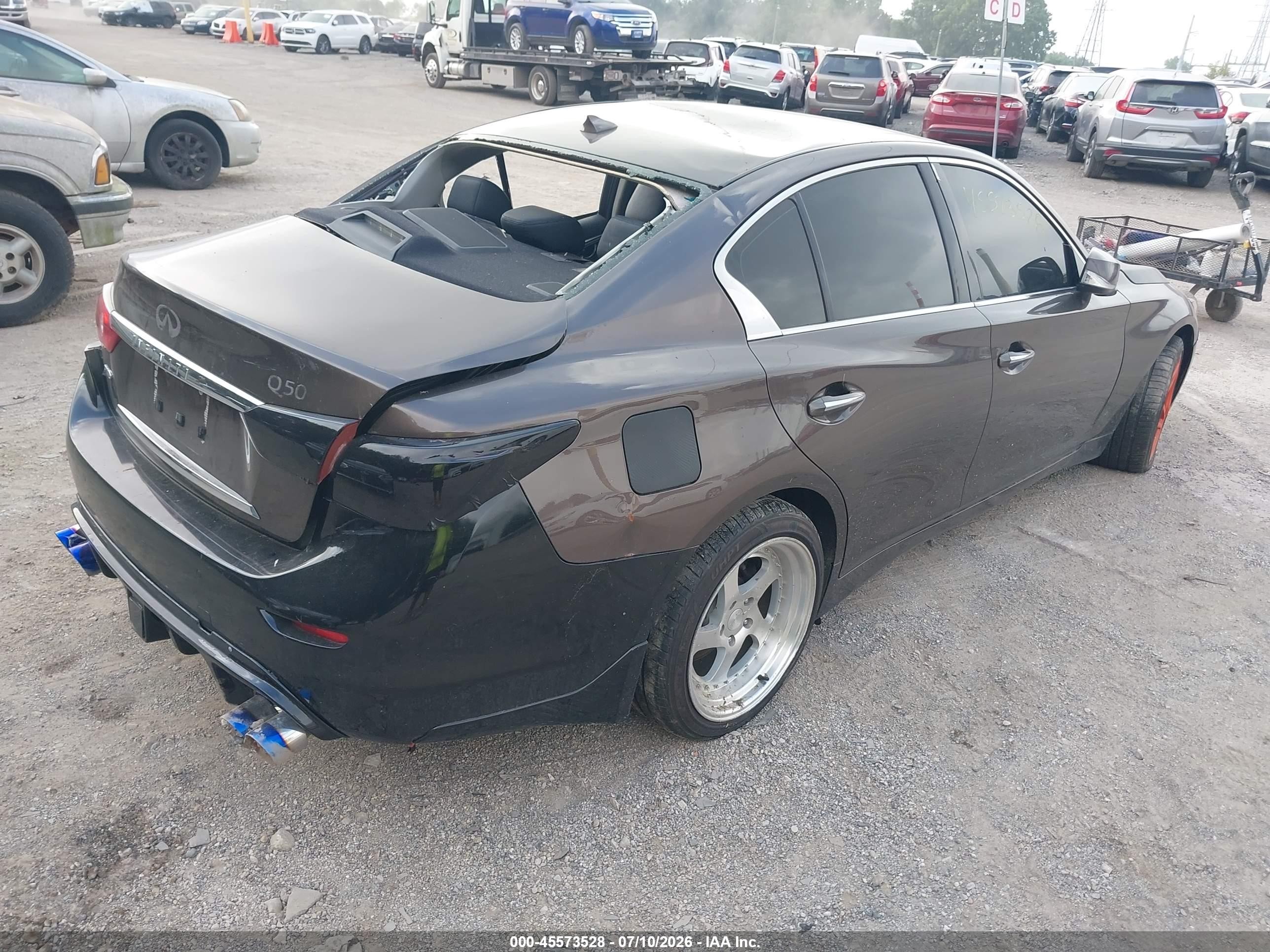 2015 Infiniti Q50 Premium Brown vin: JN1BV7AR4FM402771