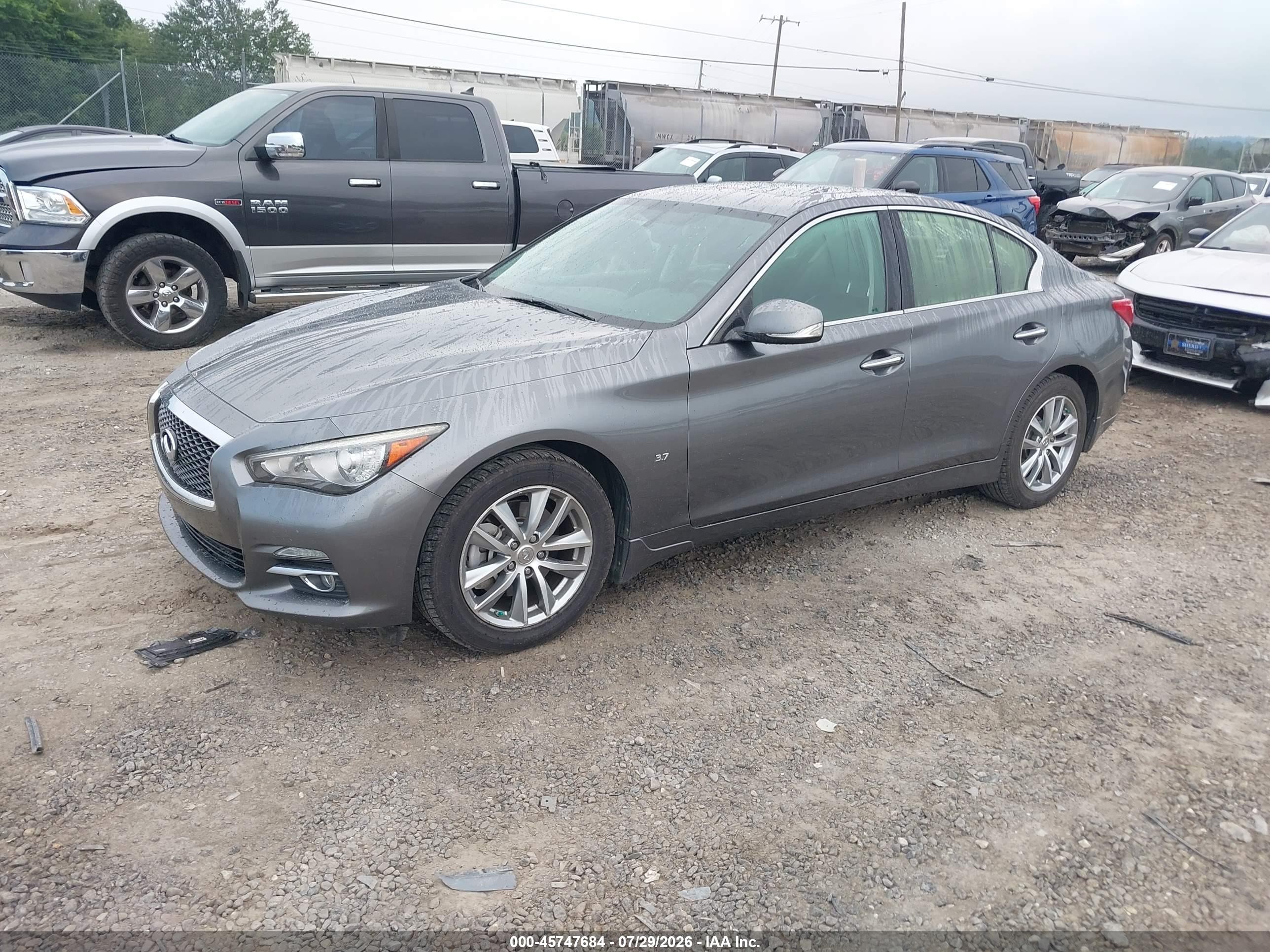 2015 Infiniti Q50 Premium Gray vin: JN1BV7AR4FM404603