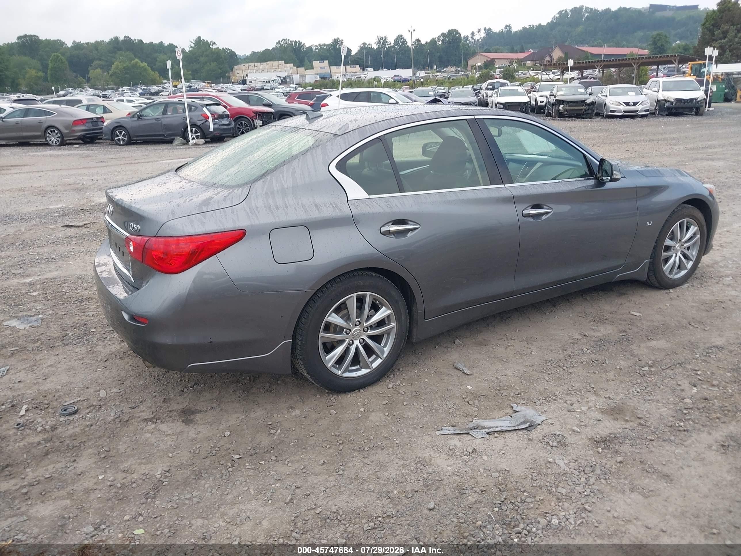 2015 Infiniti Q50 Premium Gray vin: JN1BV7AR4FM404603