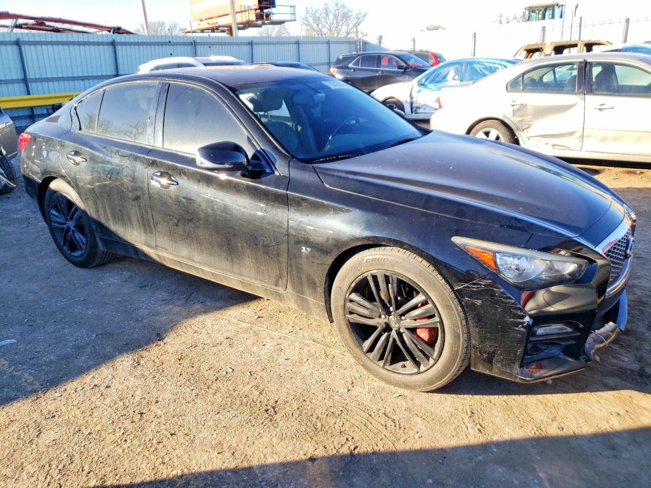 2015 Infiniti Q50 Base Black vin: JN1BV7AR4FM414631
