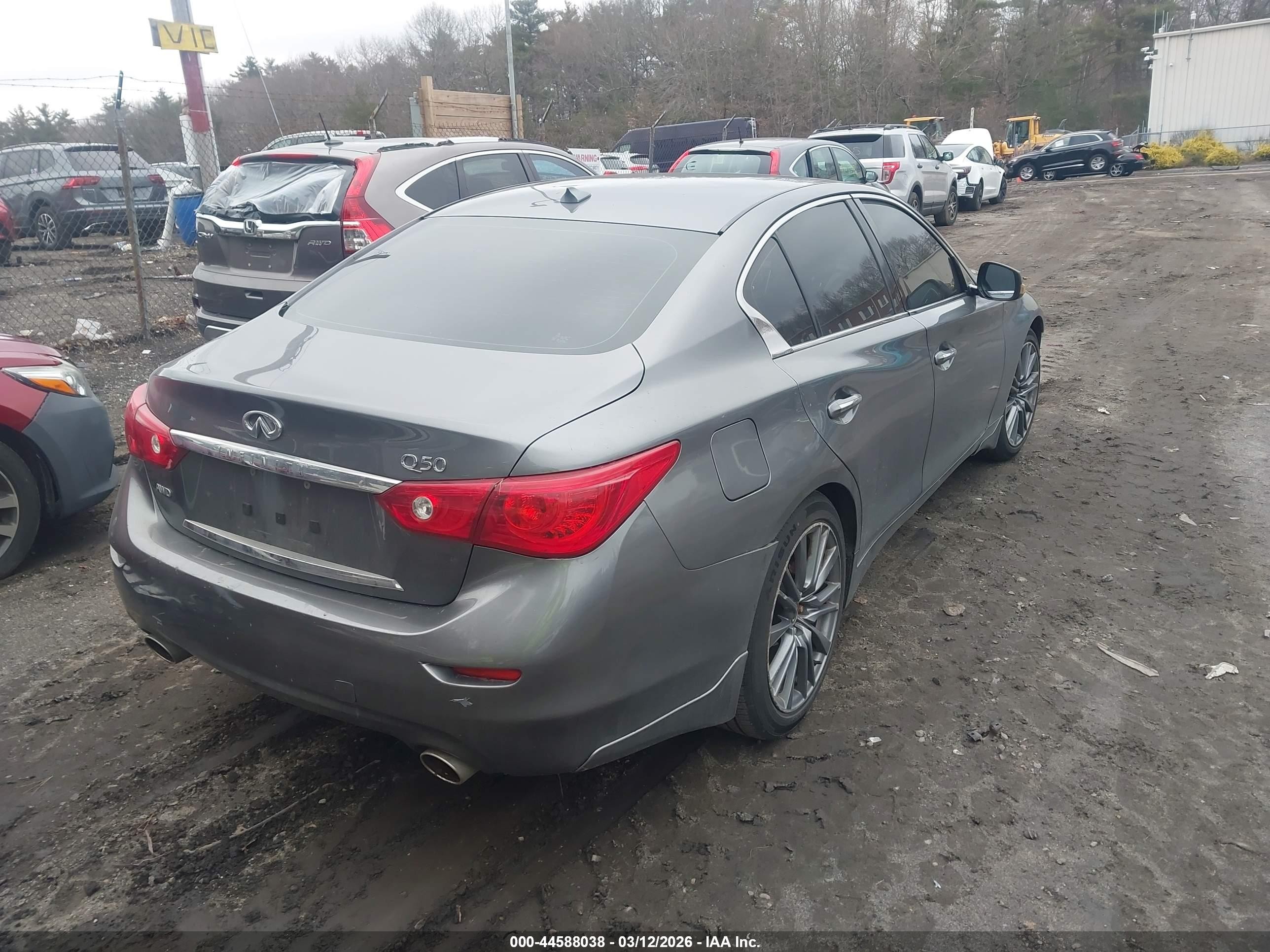 2015 Infiniti Q50 Premium Gray vin: JN1BV7AR4FM417688
