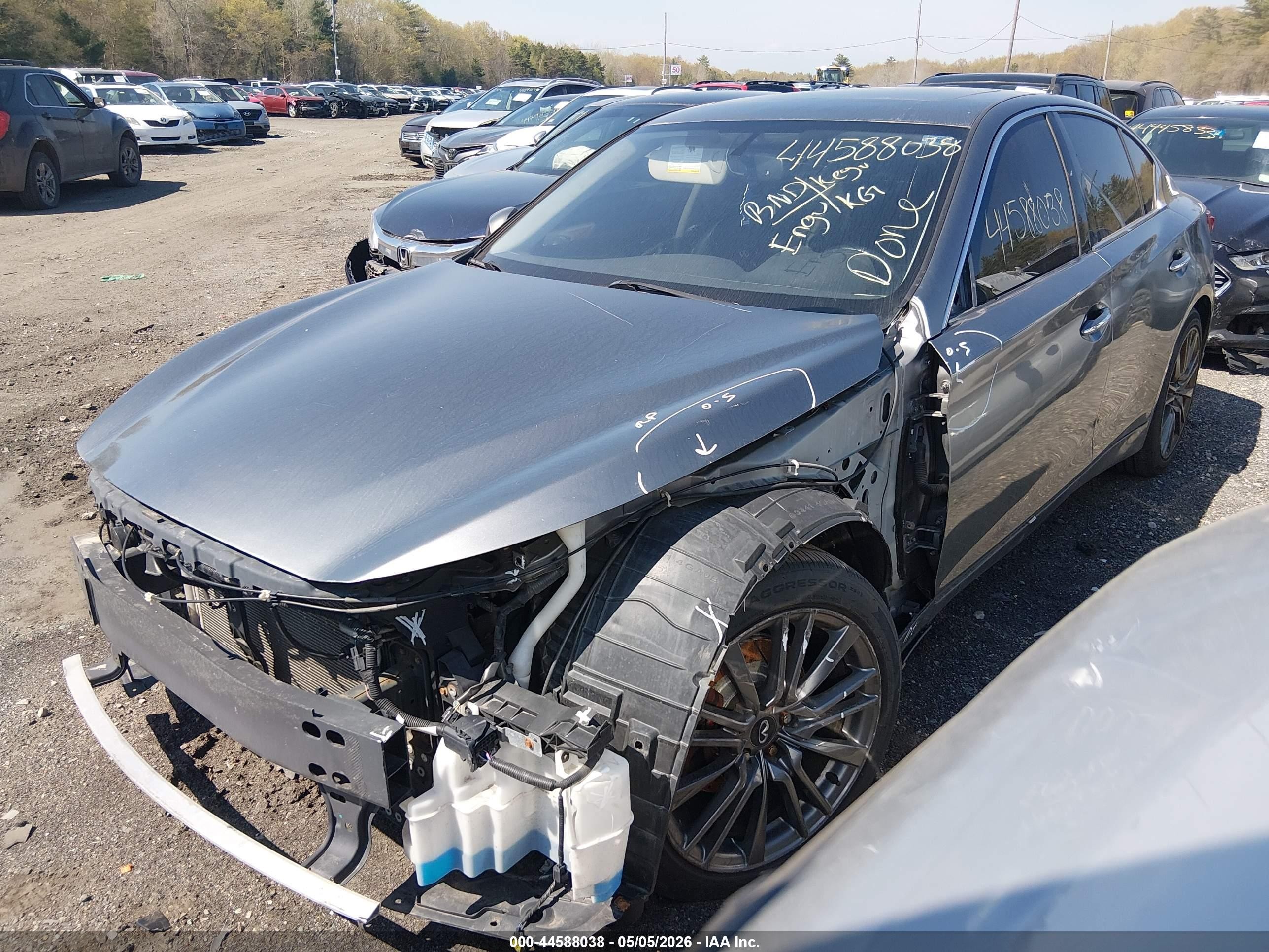 2015 Infiniti Q50 Premium Gray vin: JN1BV7AR4FM417688