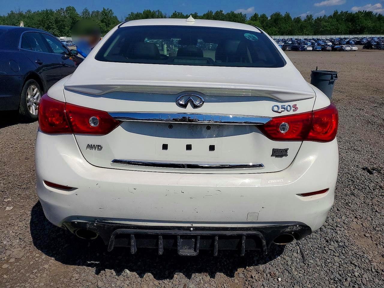 2015 Infiniti Q50 Base White vin: JN1BV7AR4FM420249