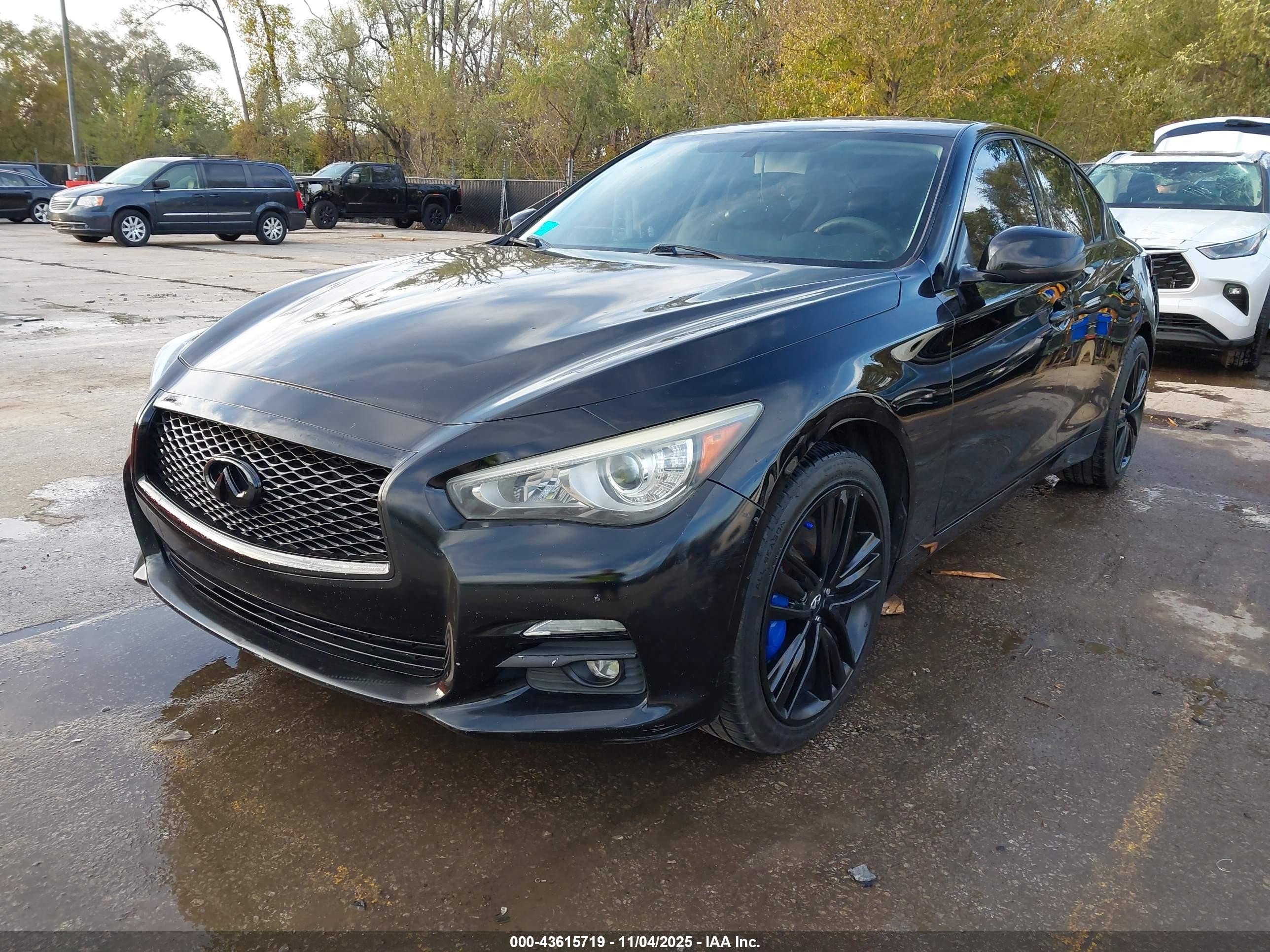 2014 Infiniti Q50 Sport Black vin: JN1BV7AR5EM680593