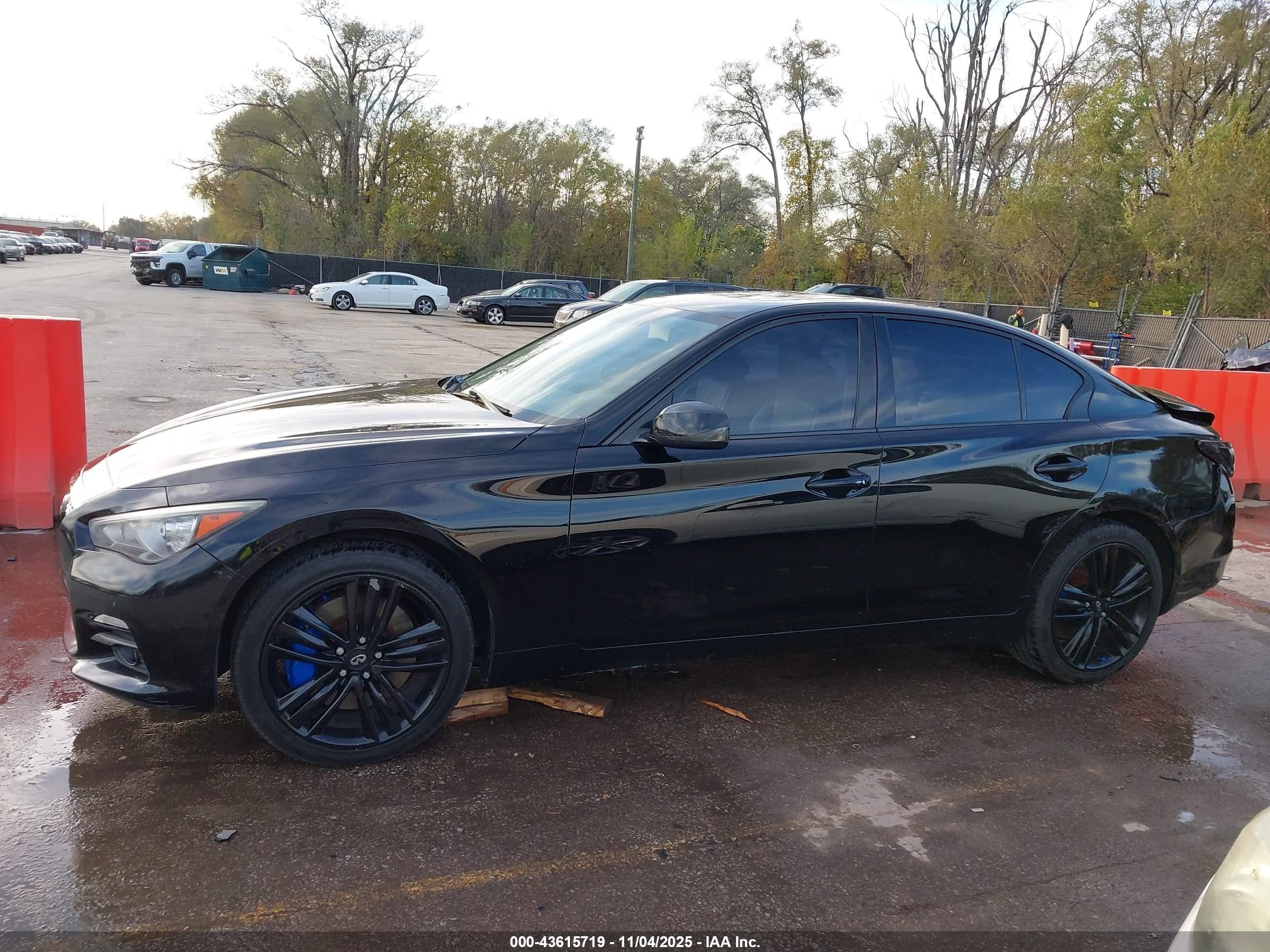 2014 Infiniti Q50 Sport Black vin: JN1BV7AR5EM680593