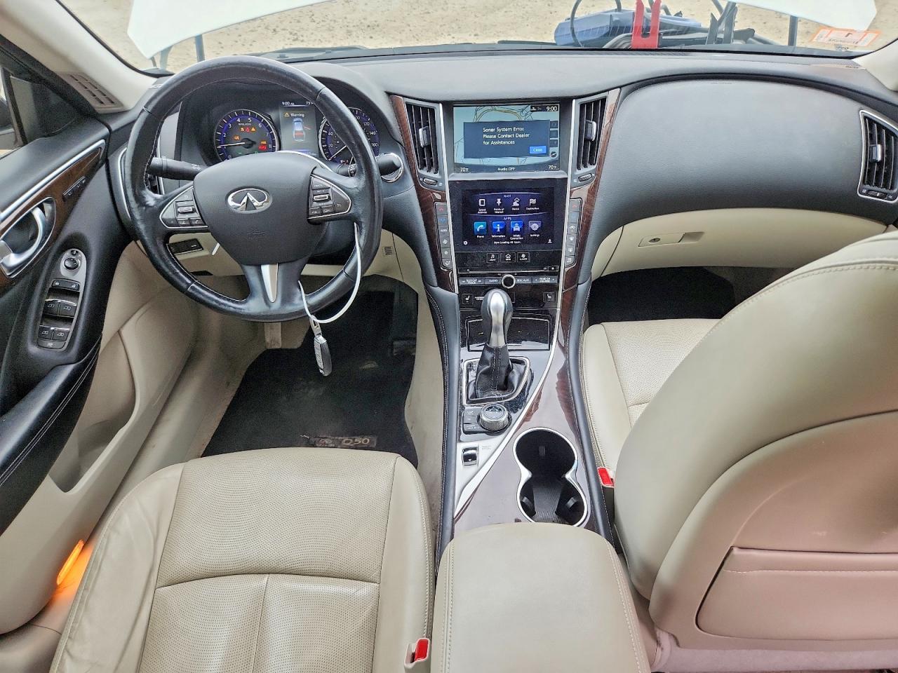 2014 Infiniti Q50 Base White vin: JN1BV7AR5EM683736