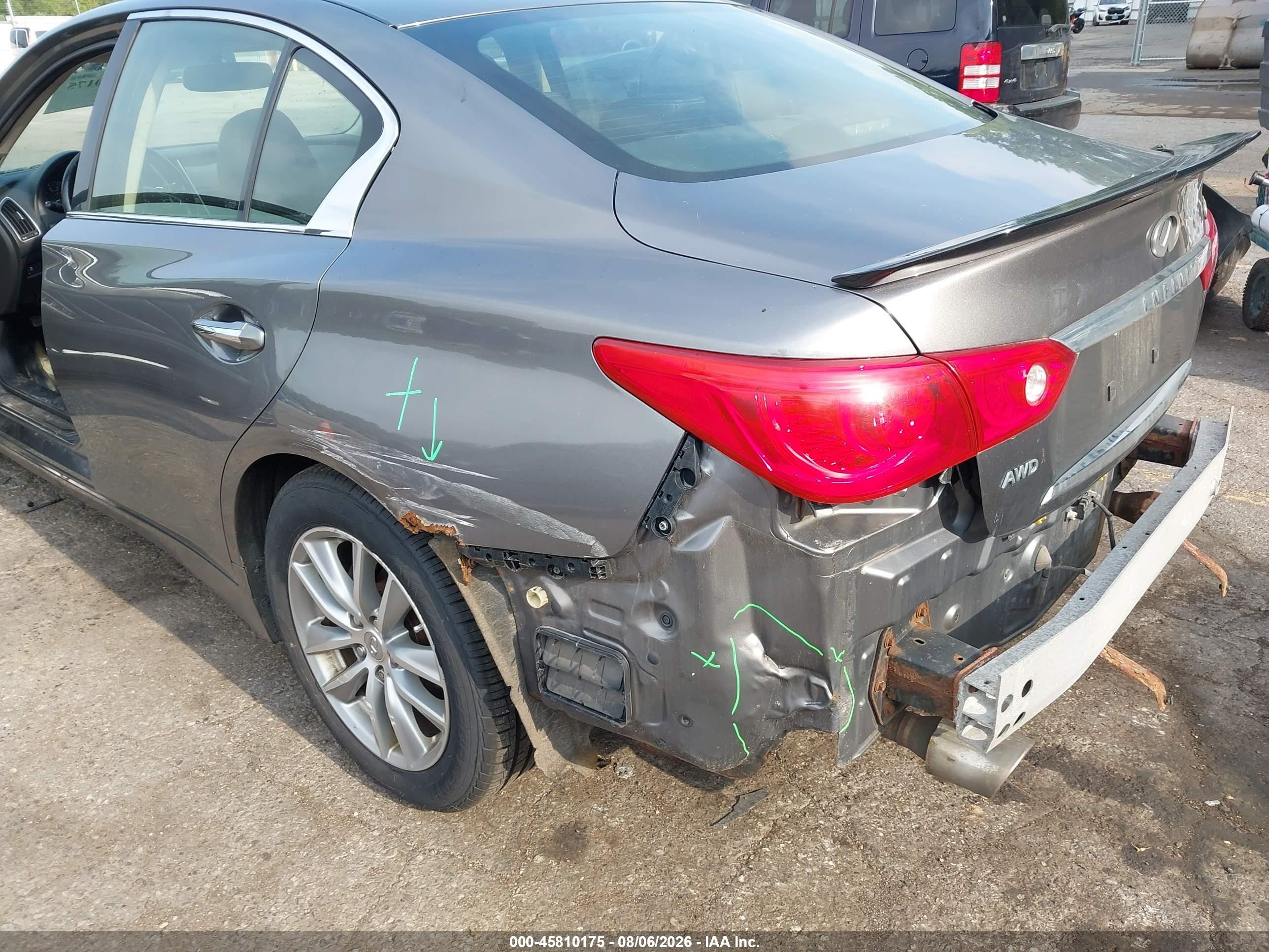 2014 Infiniti Q50 Premium/sport Серый vin: JN1BV7AR5EM683896