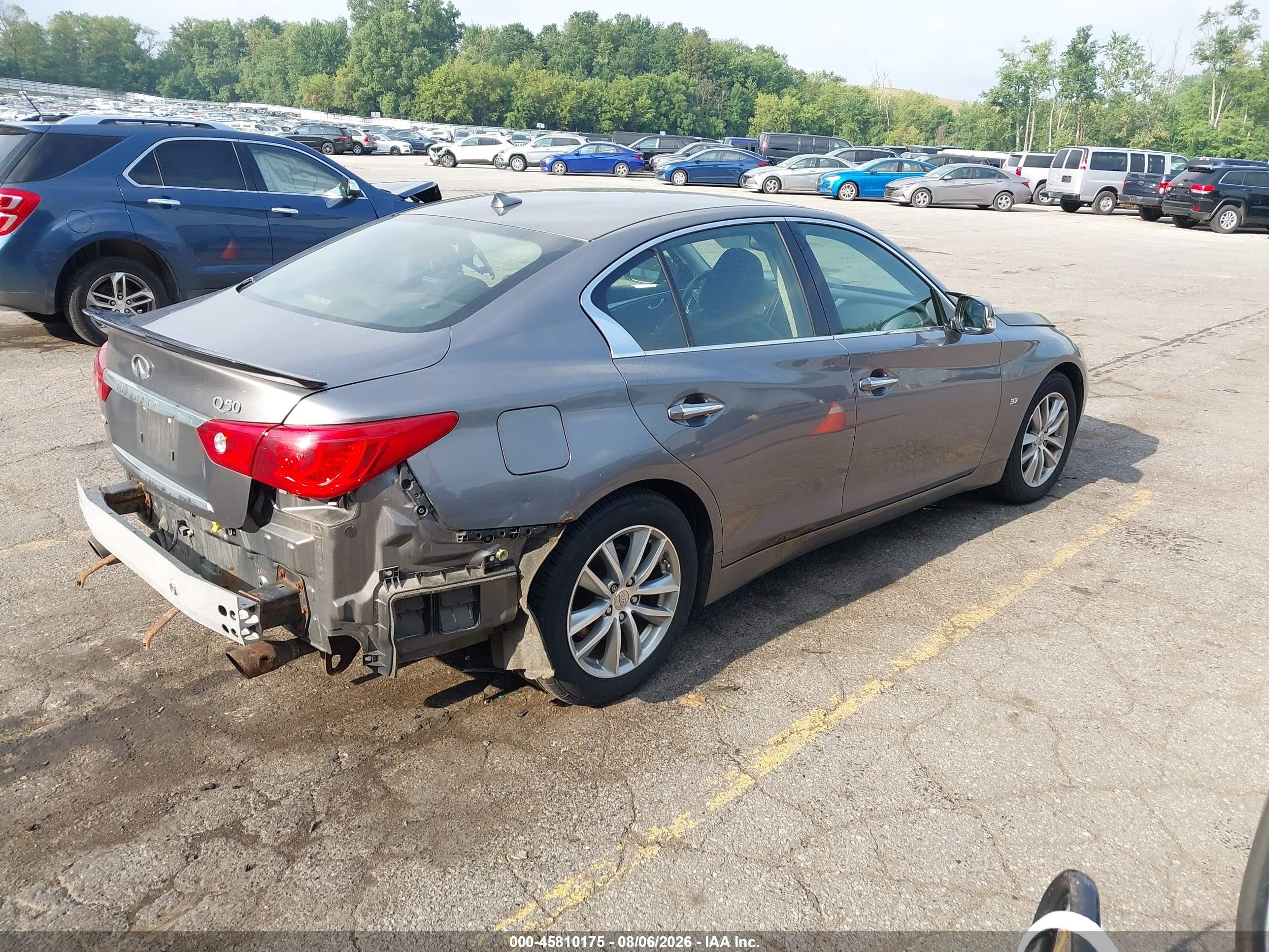 2014 Infiniti Q50 Premium/sport Серый vin: JN1BV7AR5EM683896
