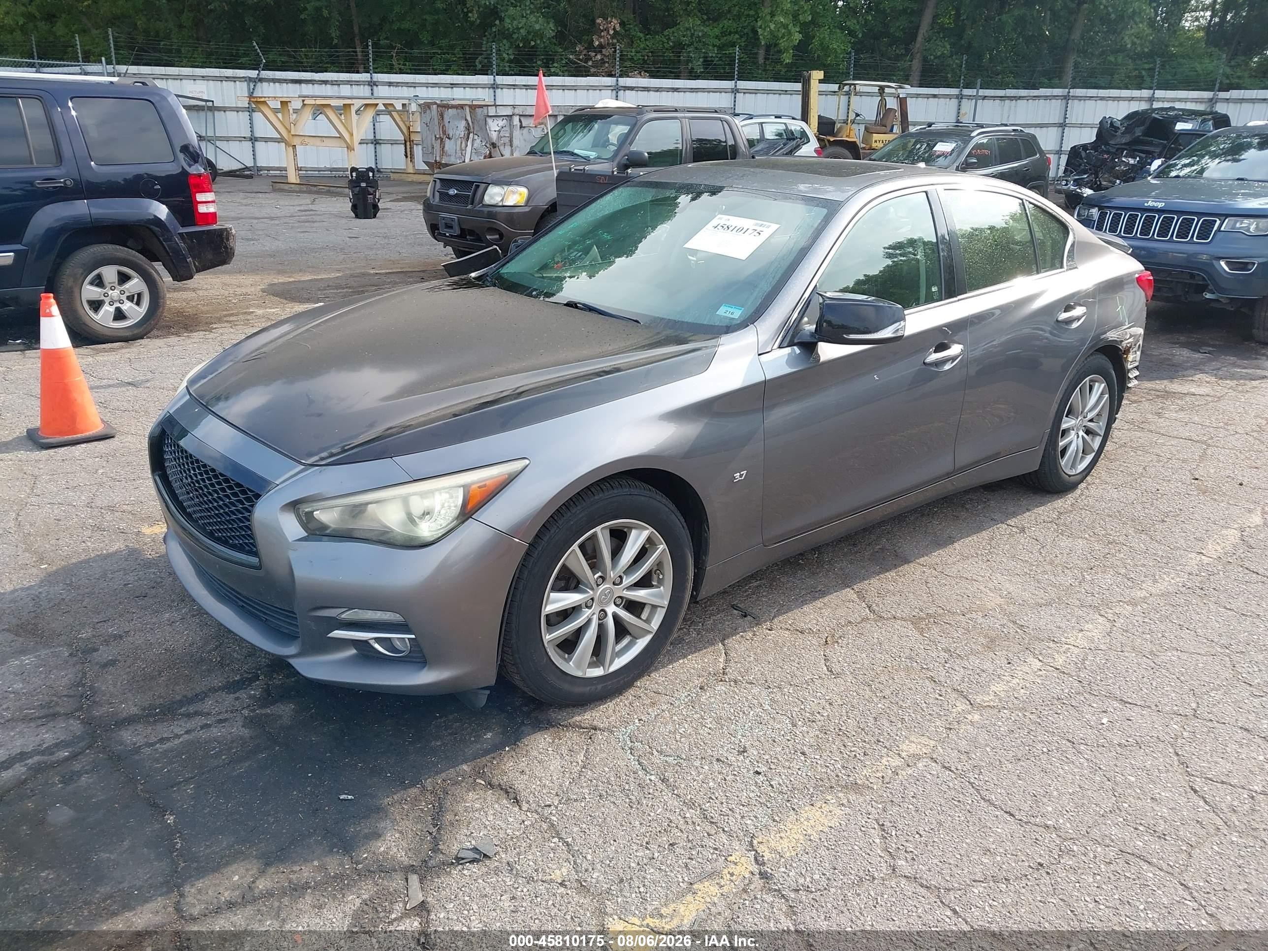2014 Infiniti Q50 Premium/sport Серый vin: JN1BV7AR5EM683896