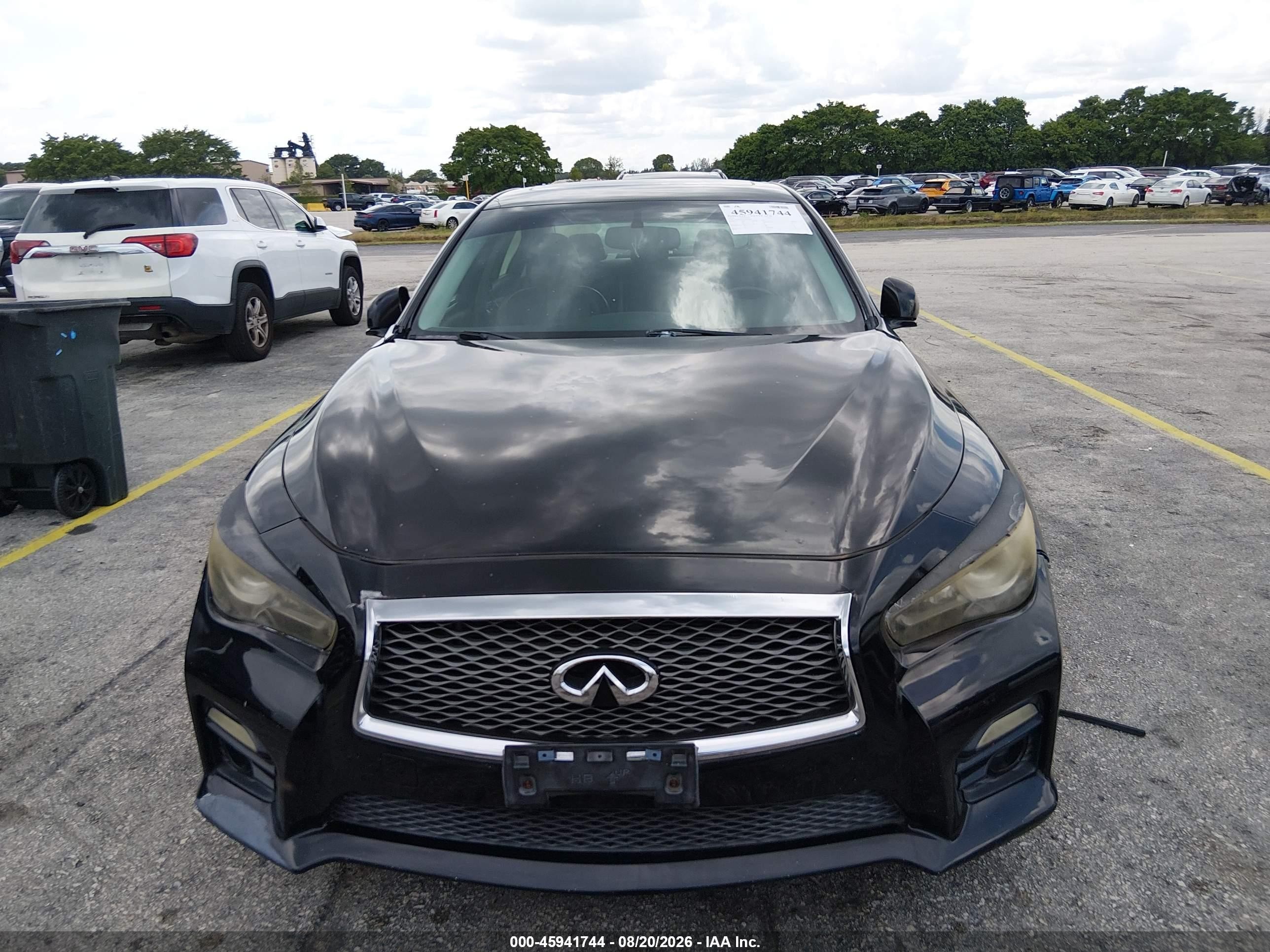 2014 Infiniti Q50 Sport Black vin: JN1BV7AR5EM684692