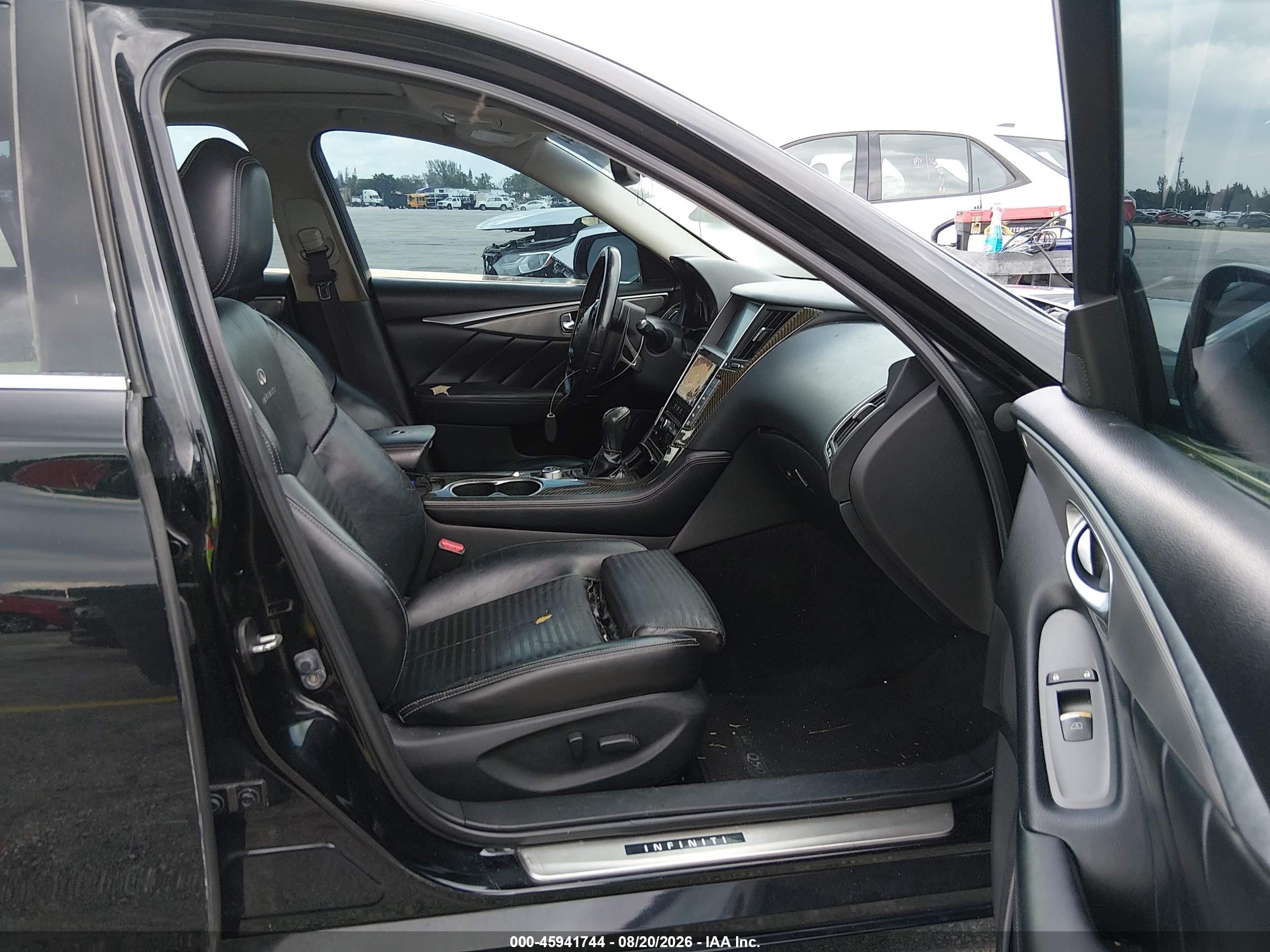 2014 Infiniti Q50 Sport Black vin: JN1BV7AR5EM684692