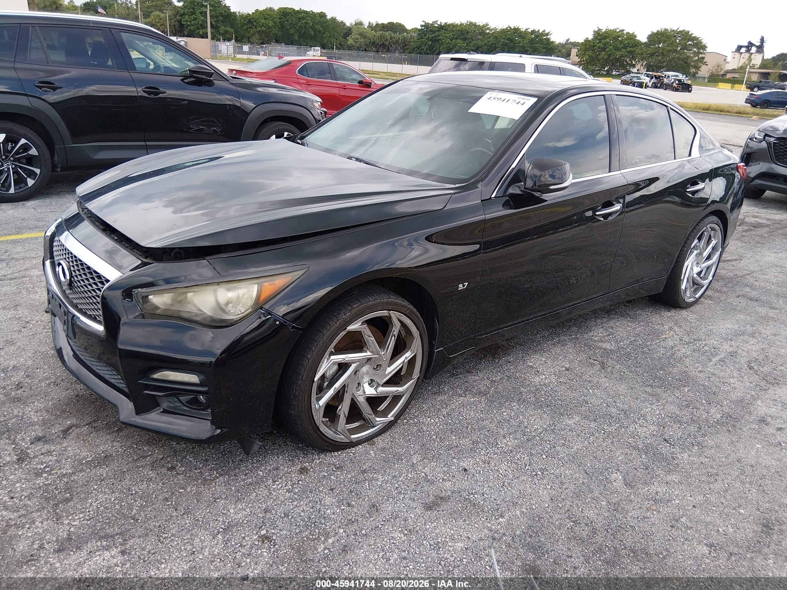 2014 Infiniti Q50 Sport Black vin: JN1BV7AR5EM684692