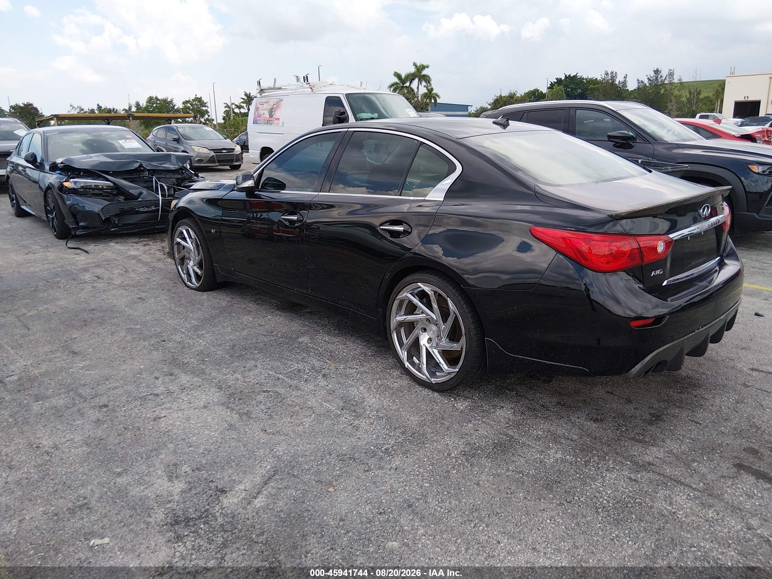 2014 Infiniti Q50 Sport Black vin: JN1BV7AR5EM684692