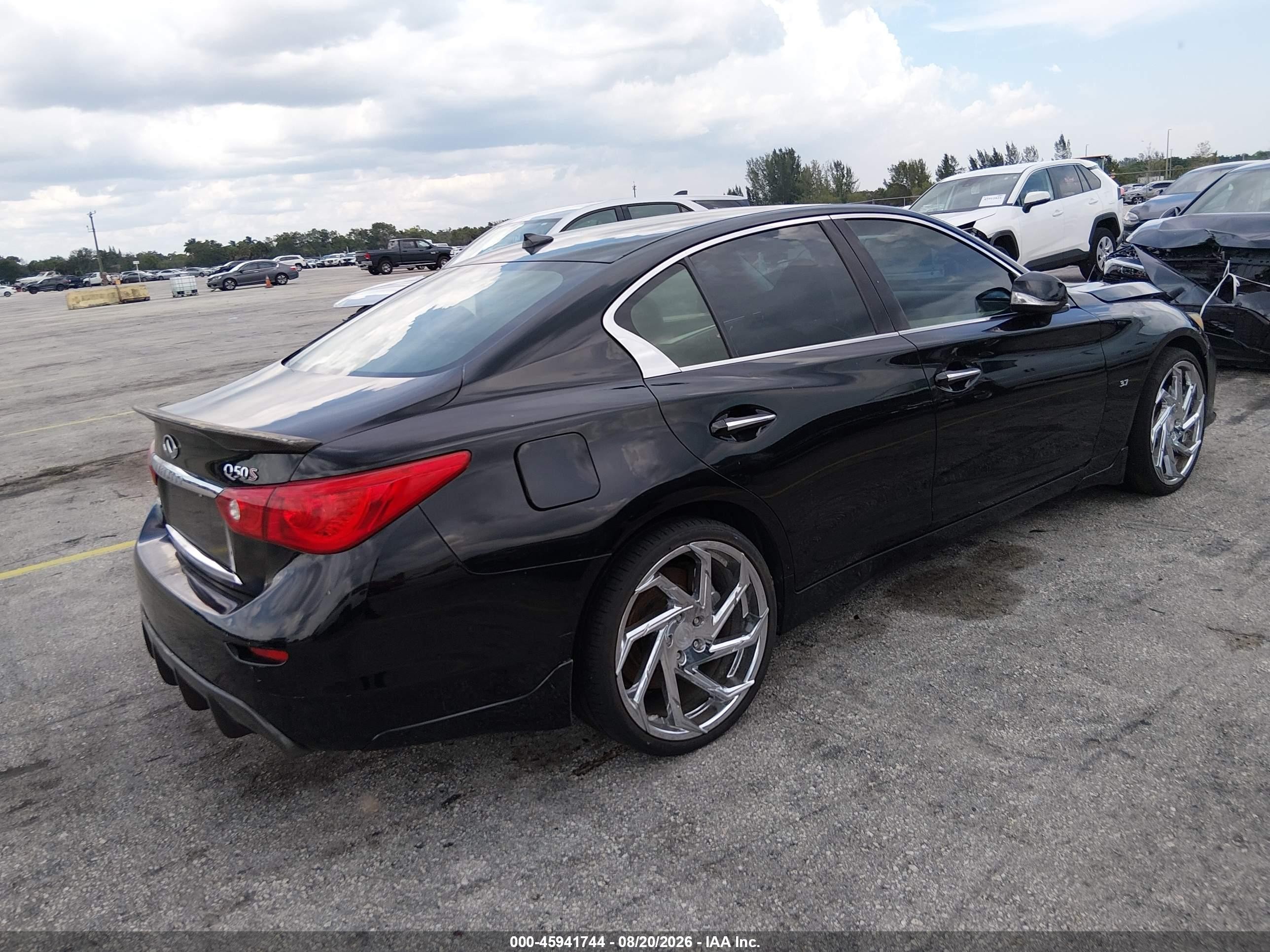 2014 Infiniti Q50 Sport Black vin: JN1BV7AR5EM684692