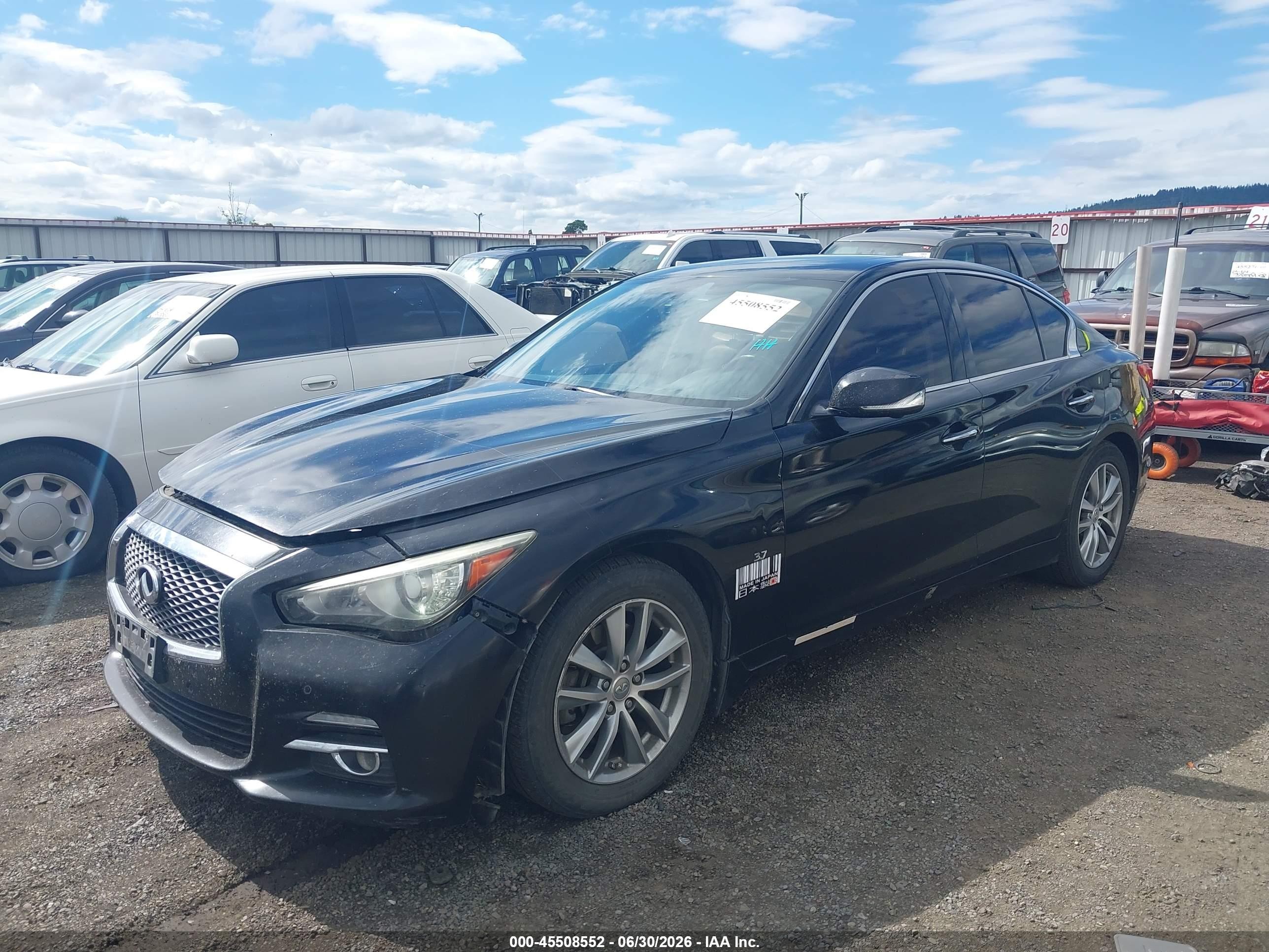 2014 Infiniti Q50 Premium/sport Black vin: JN1BV7AR5EM686538