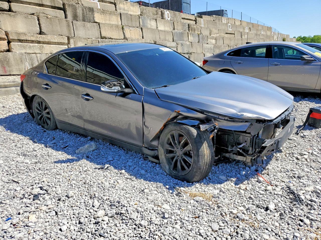 2014 Infiniti Q50 Premium Gray vin: JN1BV7AR5EM688306