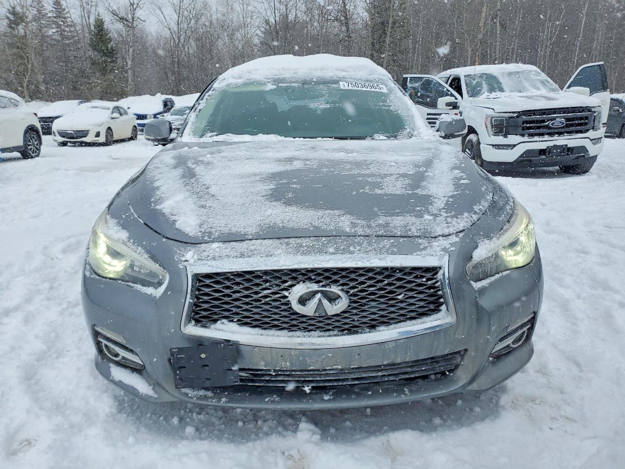 2014 Infiniti Q50 Base Gray vin: JN1BV7AR5EM692369