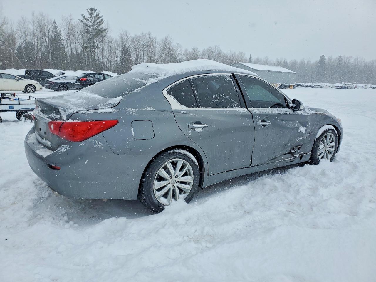 2014 Infiniti Q50 Base Gray vin: JN1BV7AR5EM692369