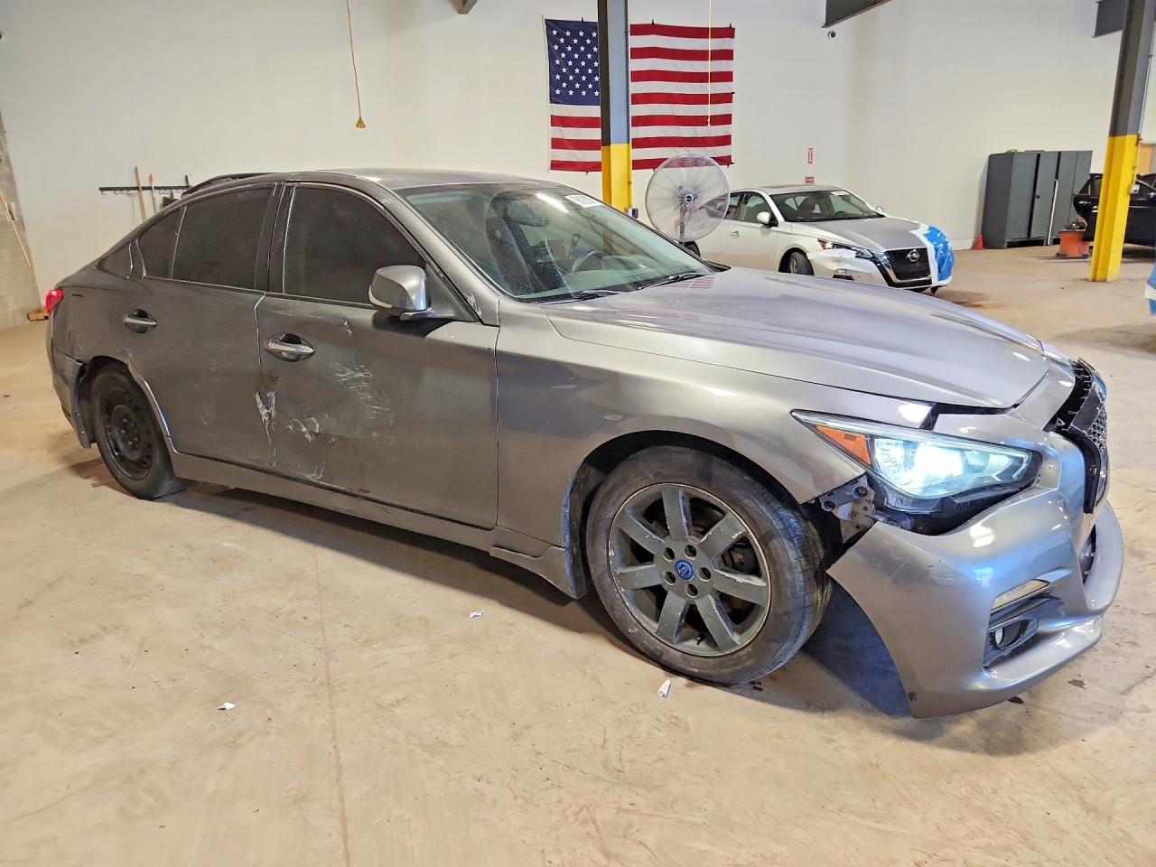 2014 Infiniti Q50 Premium Gray vin: JN1BV7AR5EM694431