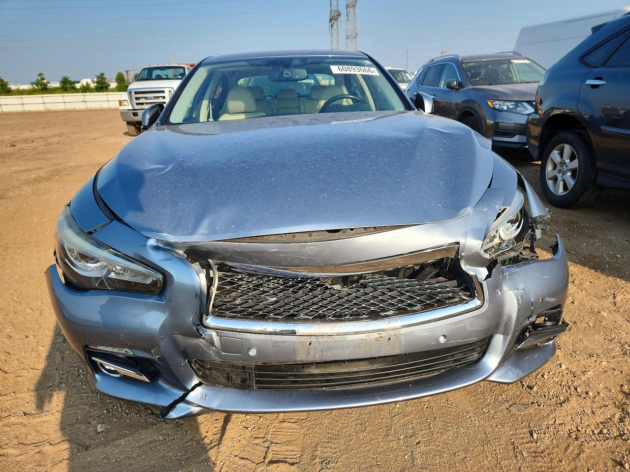 2014 Infiniti Q50 Premium Серый vin: JN1BV7AR5EM705296