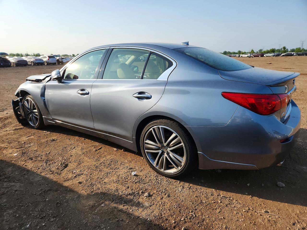 2014 Infiniti Q50 Premium Серый vin: JN1BV7AR5EM705296