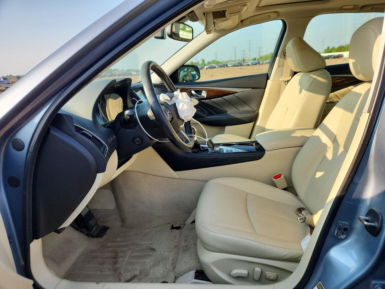 2014 Infiniti Q50 Premium Серый vin: JN1BV7AR5EM705296