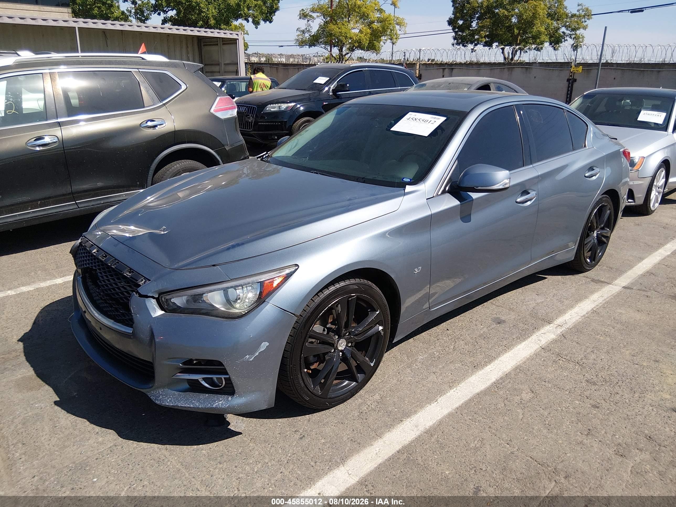 2015 Infiniti Q50 Premium Blue vin: JN1BV7AR5FM406876