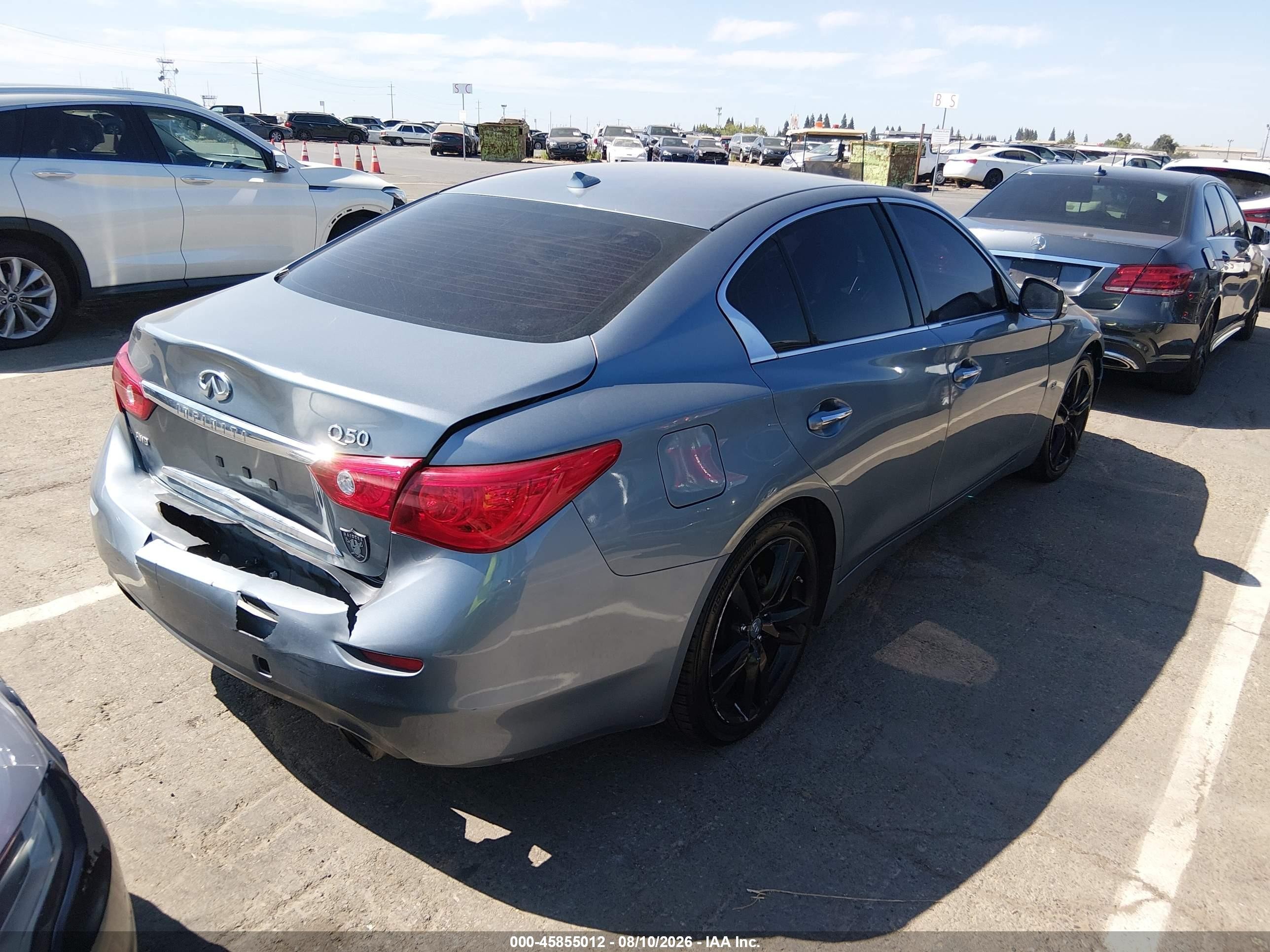 2015 Infiniti Q50 Premium Blue vin: JN1BV7AR5FM406876