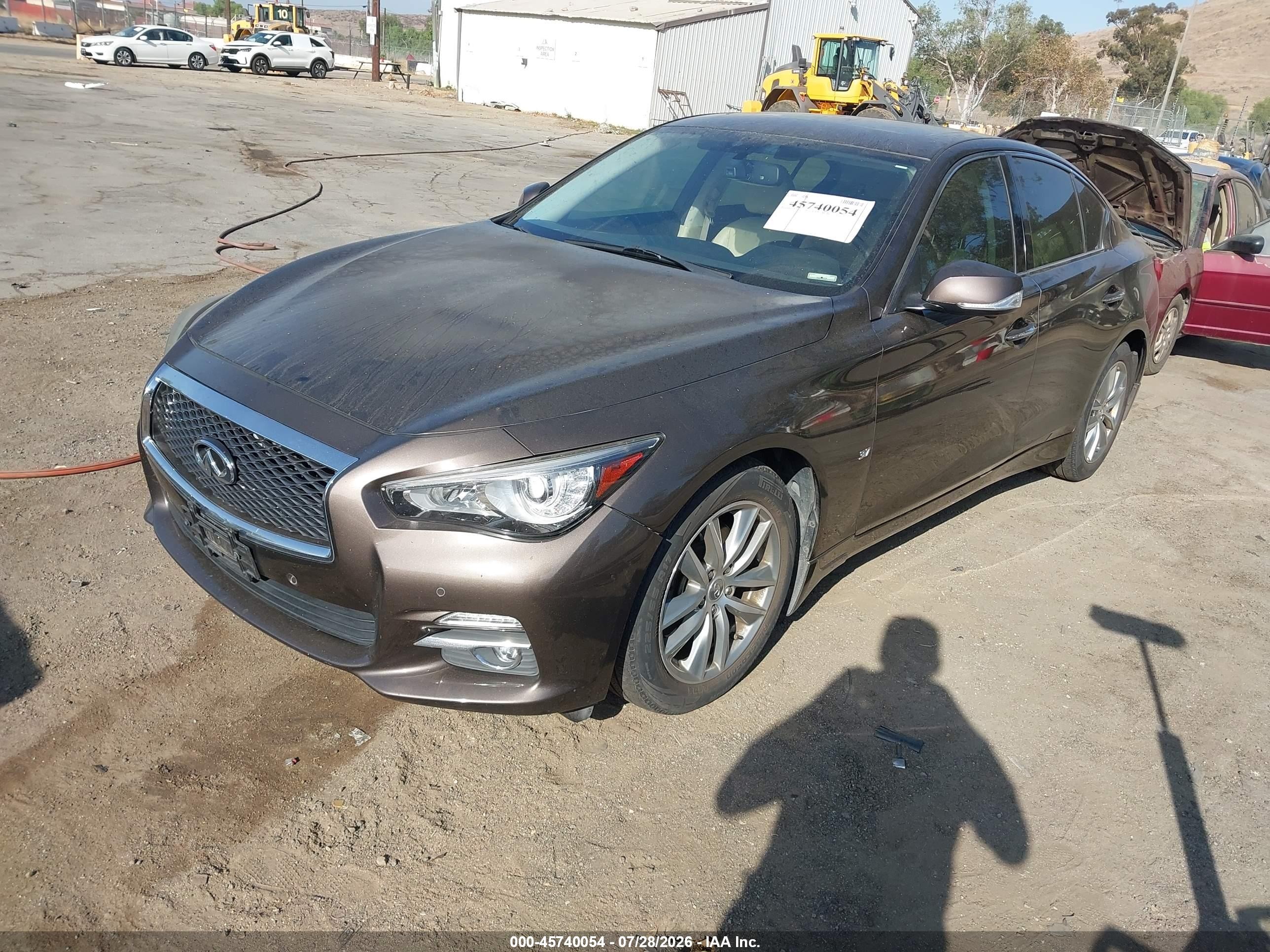 2015 Infiniti Q50 Premium/sport Gray vin: JN1BV7AR5FM409132