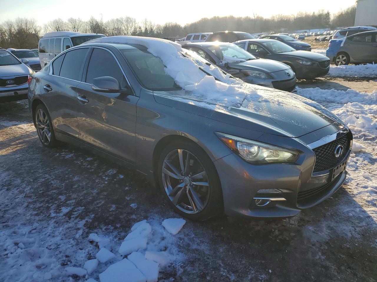 2015 Infiniti Q50 Gray vin: JN1BV7AR5FM410443