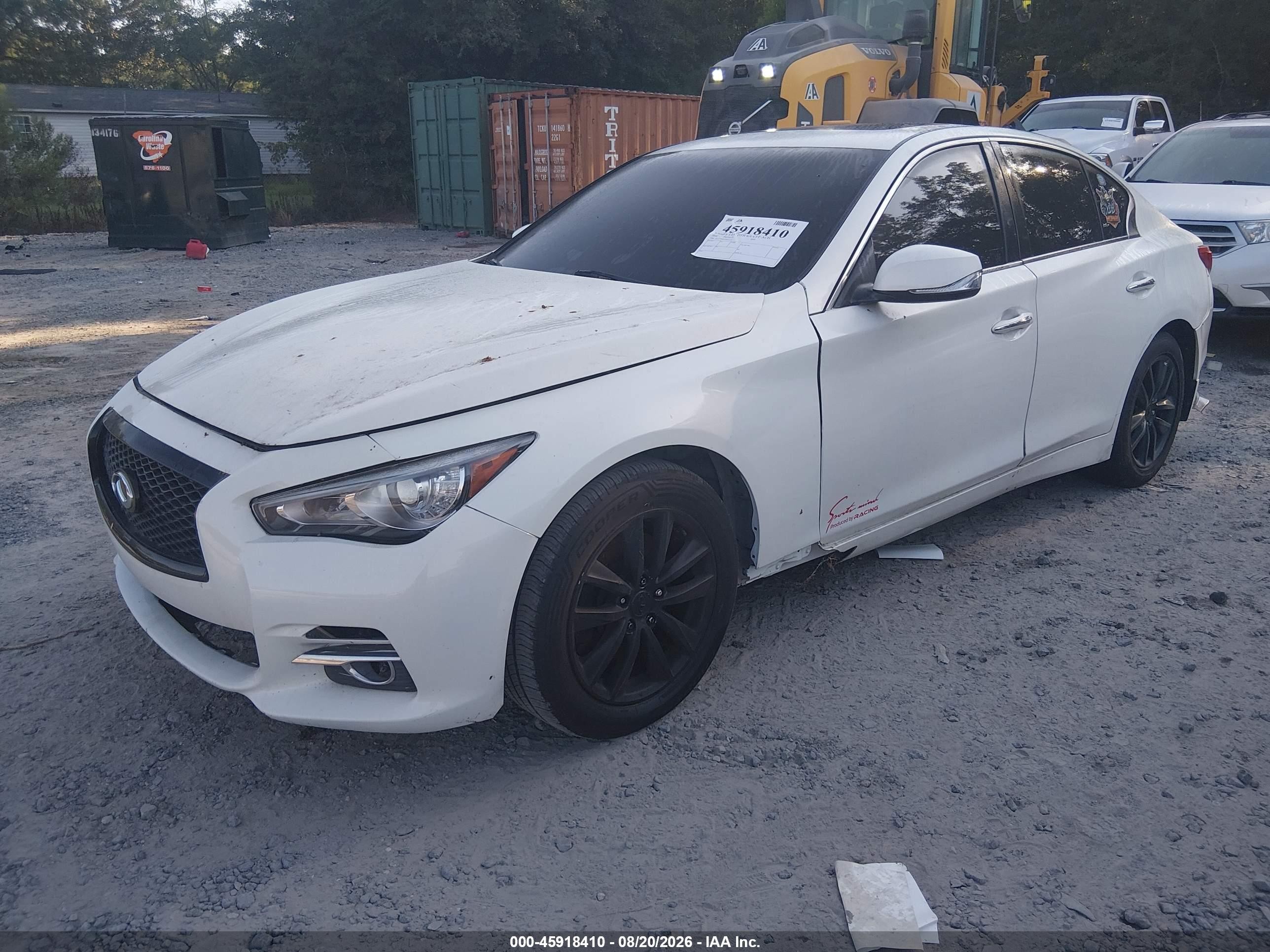2015 Infiniti Q50 Premium Белый vin: JN1BV7AR5FM412225