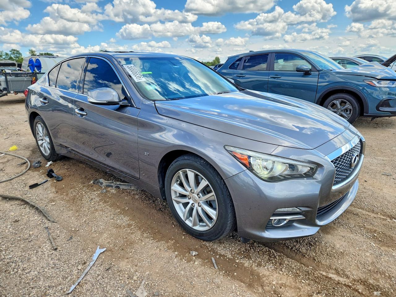 2015 Infiniti Q50 Premium Серый vin: JN1BV7AR5FM420132