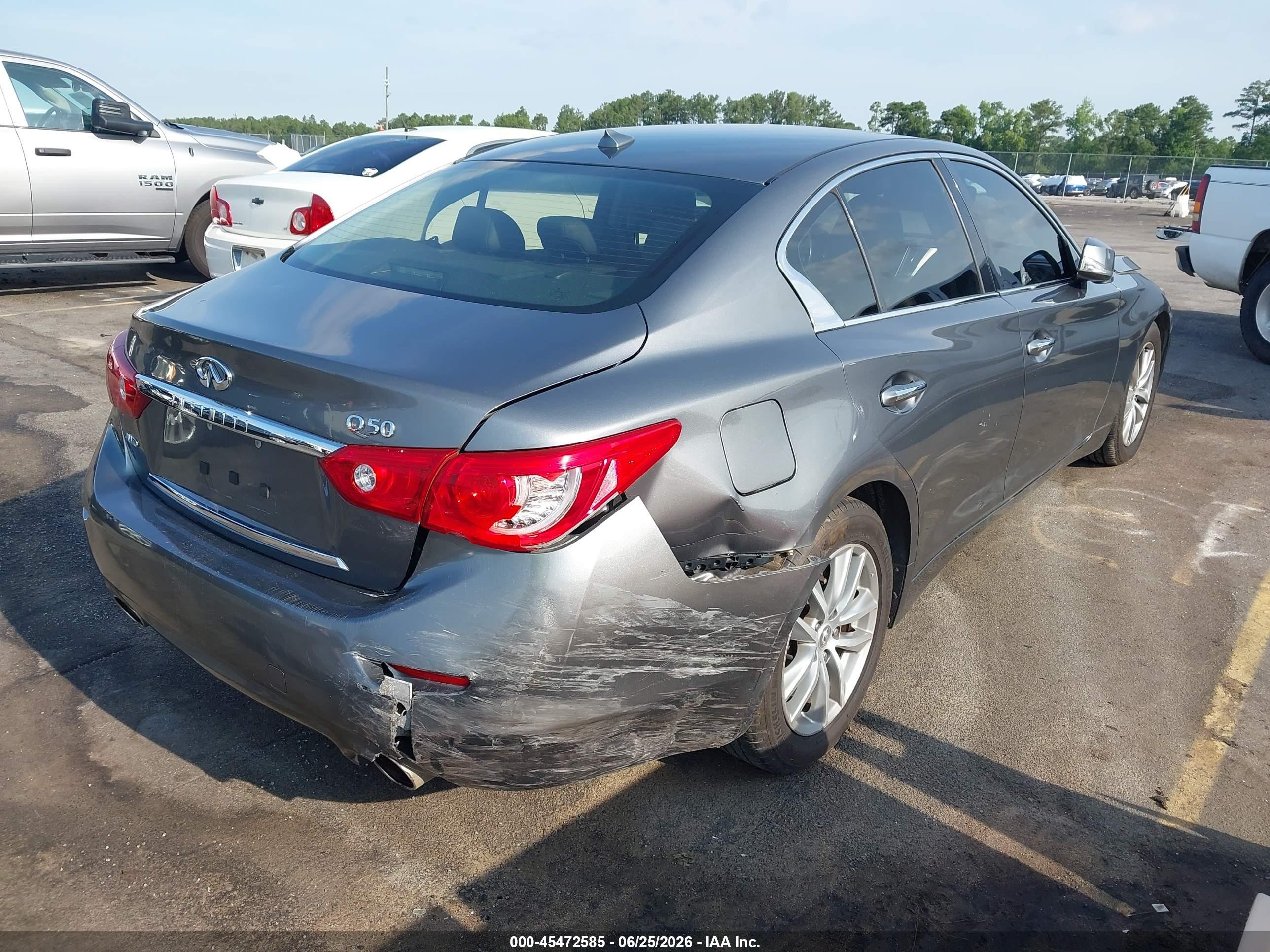 2015 Infiniti Q50 Premium Серый vin: JN1BV7AR5FM421510