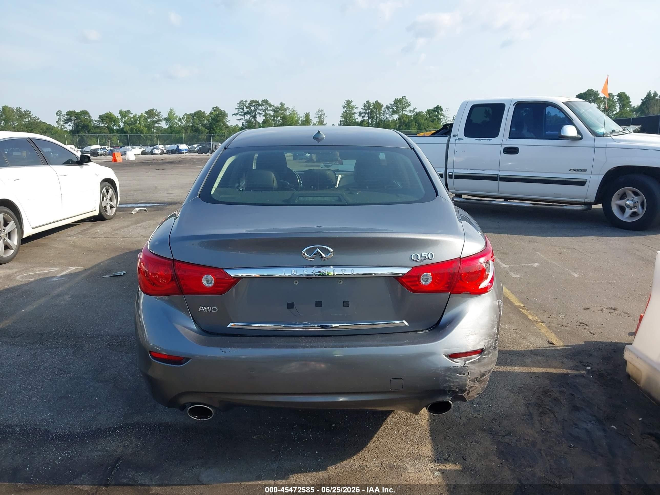 2015 Infiniti Q50 Premium Серый vin: JN1BV7AR5FM421510