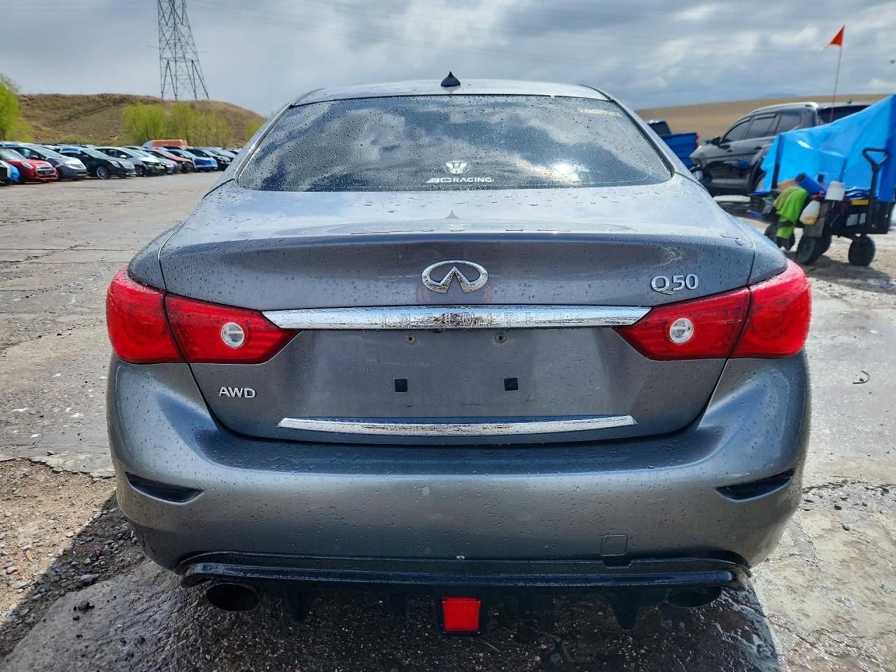 2014 Infiniti Q50 Base Gray vin: JN1BV7AR6EM680554