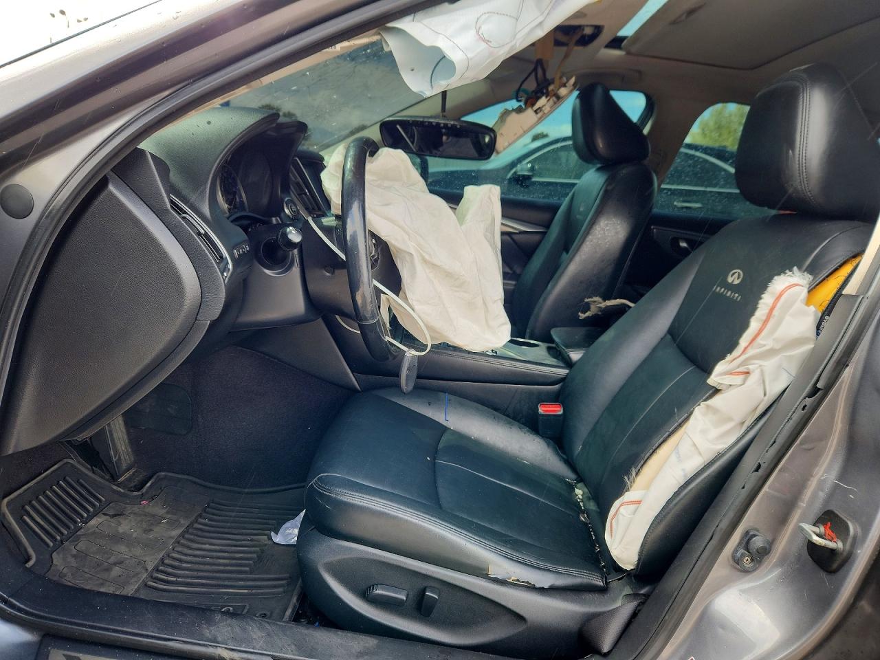 2014 Infiniti Q50 Base Gray vin: JN1BV7AR6EM680554