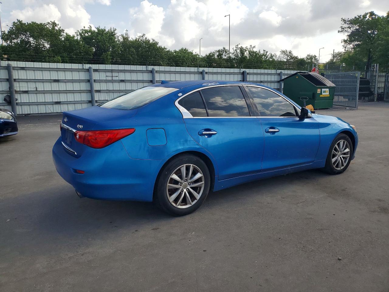 2014 Infiniti Q50 Base Синий vin: JN1BV7AR6EM681199