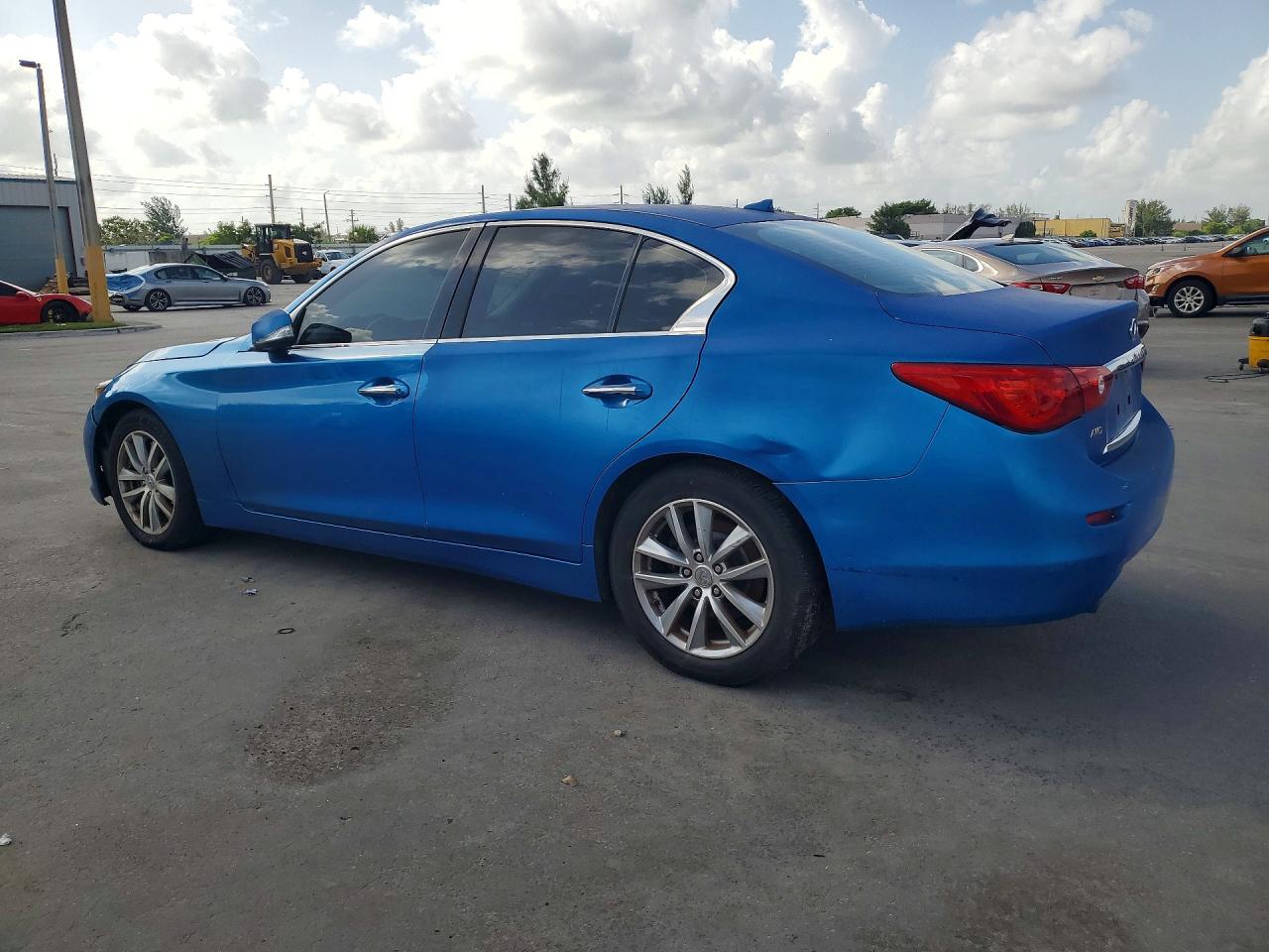 2014 Infiniti Q50 Base Синий vin: JN1BV7AR6EM681199