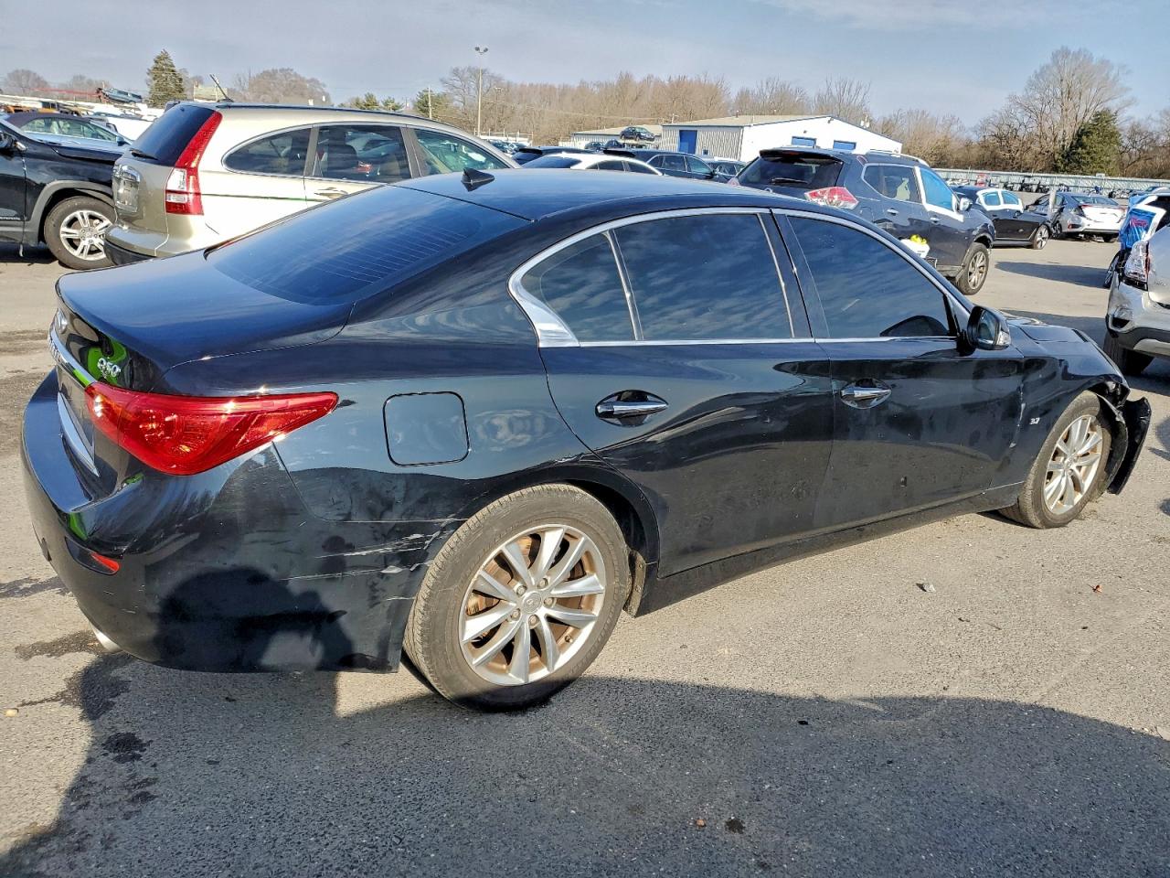 2014 Infiniti Q50 Base Black vin: JN1BV7AR6EM686063